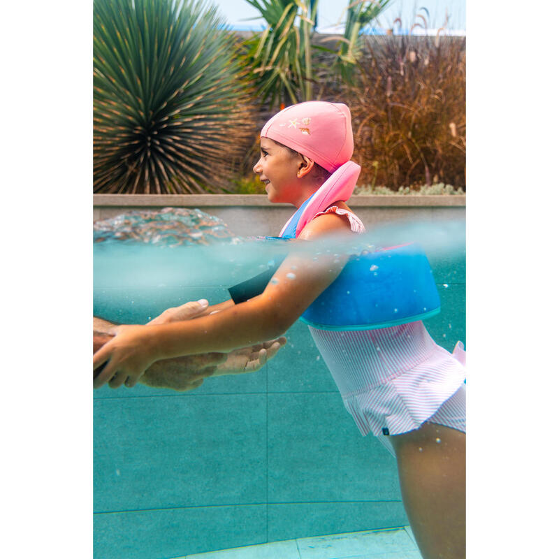 Gilet de natation swimvest+ rose bleu