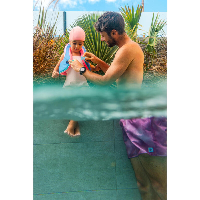 Gilet de natation swimvest+ rose bleu