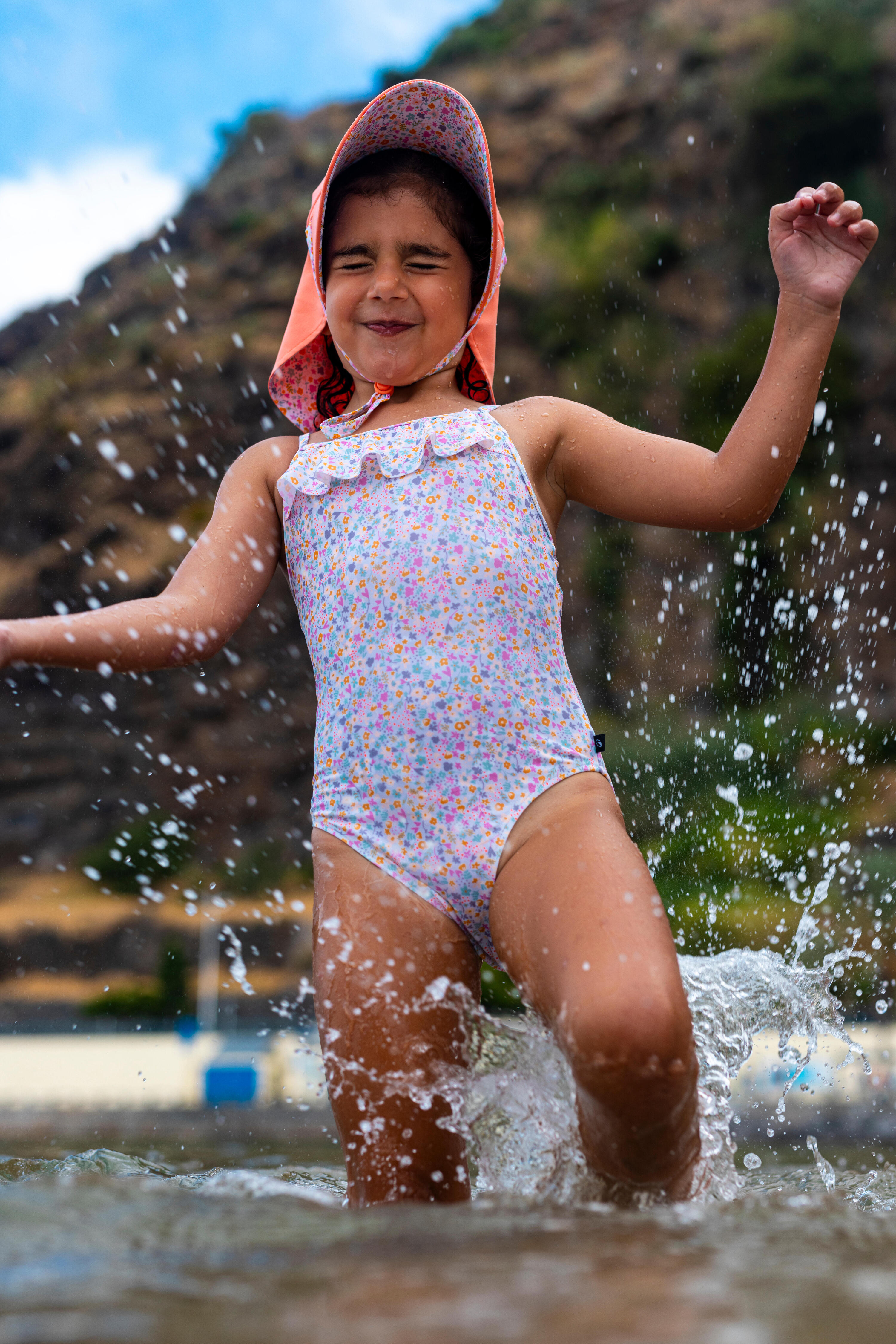 Babies'/Girls' One-Piece Swimsuit with Ruffles Age 12 months-5 years 2/4
