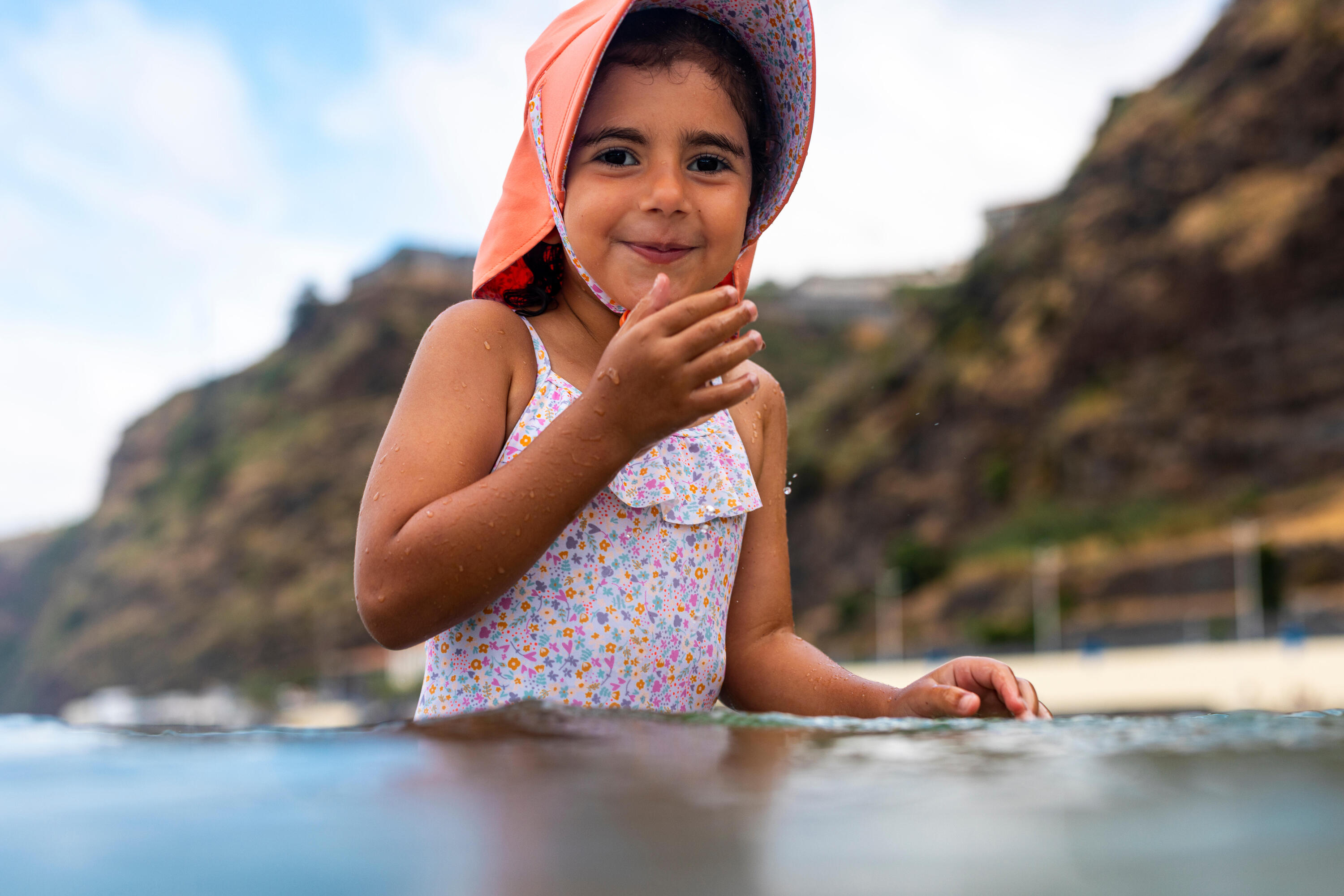 Babies'/Girls' One-Piece Swimsuit with Ruffles Age 12 months-5 years 4/4