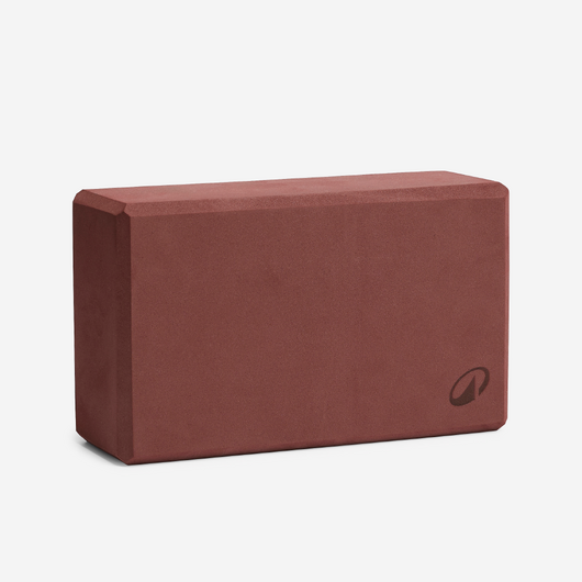 Brique de yoga en mousse, acajou