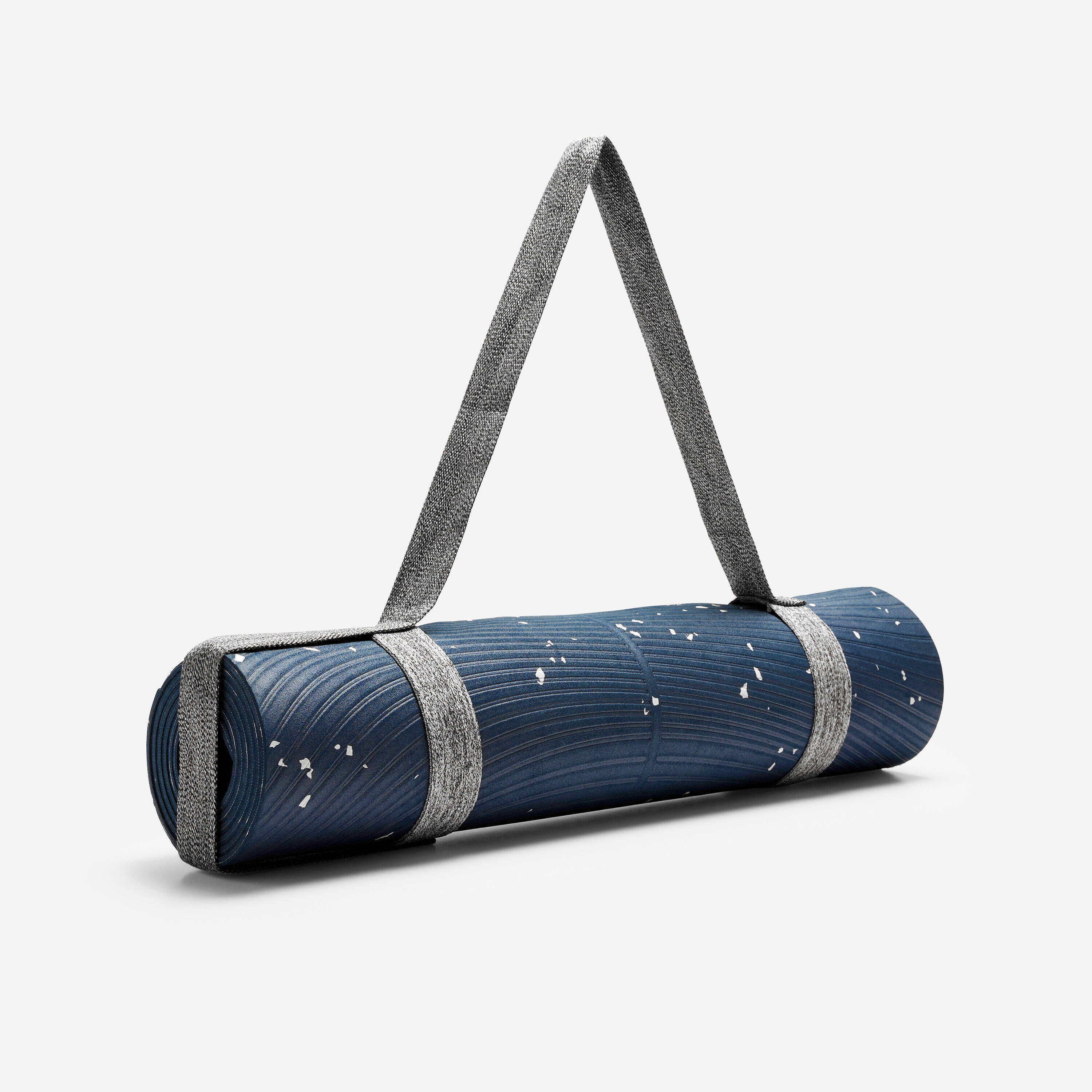 Yoga Mat 5mm Thick, 185 x 61 cm, Lightweight with Carry Strap – Navy Blue -  5