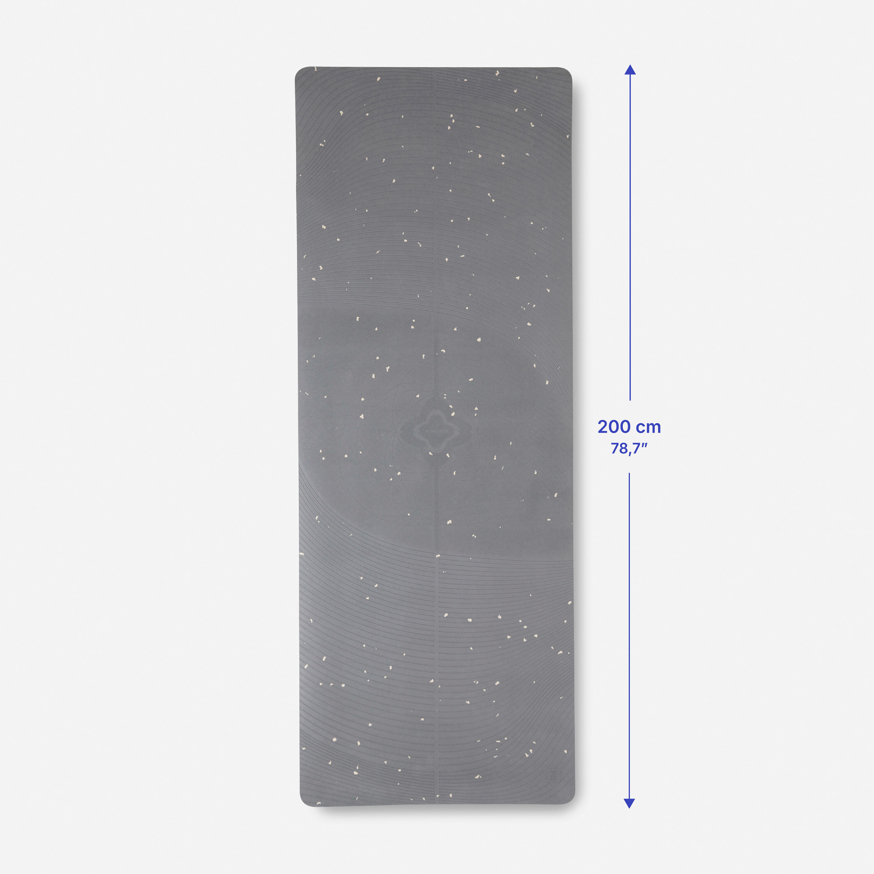 Yogamatte für sanftes Yoga XL 200 × 75 cm × 5 mm - grau 7/7
