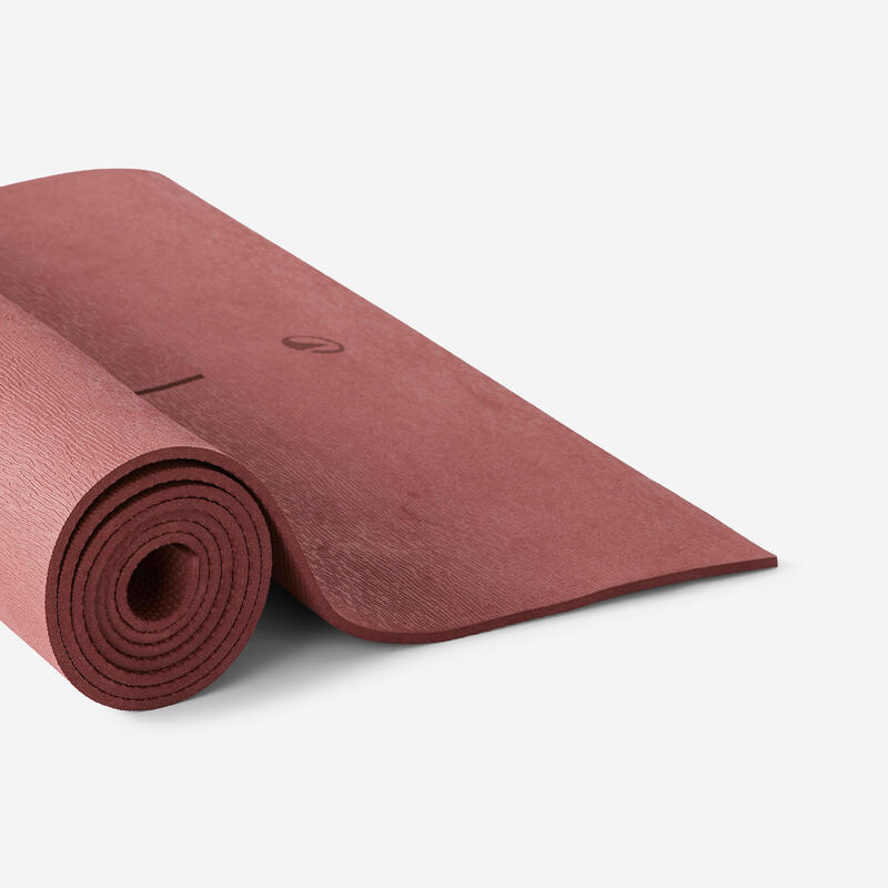 Tapis de yoga débutant adhérence et confort 5mm, marron