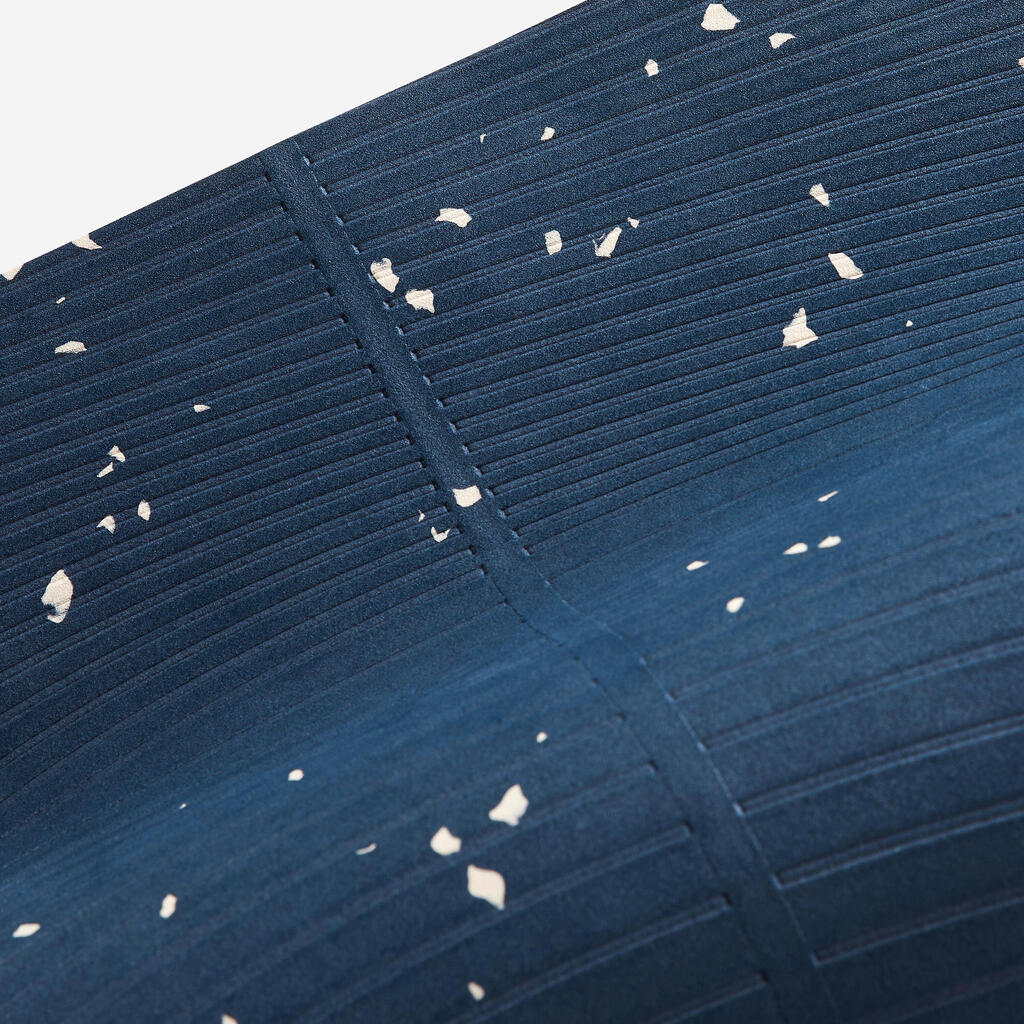 Tapis de yoga doux adhérence et confort 5 mm, bleu