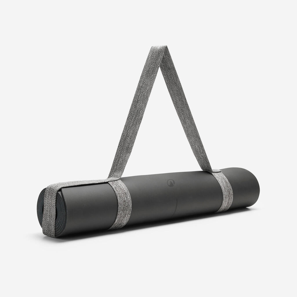 Crna prostirka za jogu GRIP+ (185 cm x 65 cm x 4 mm)