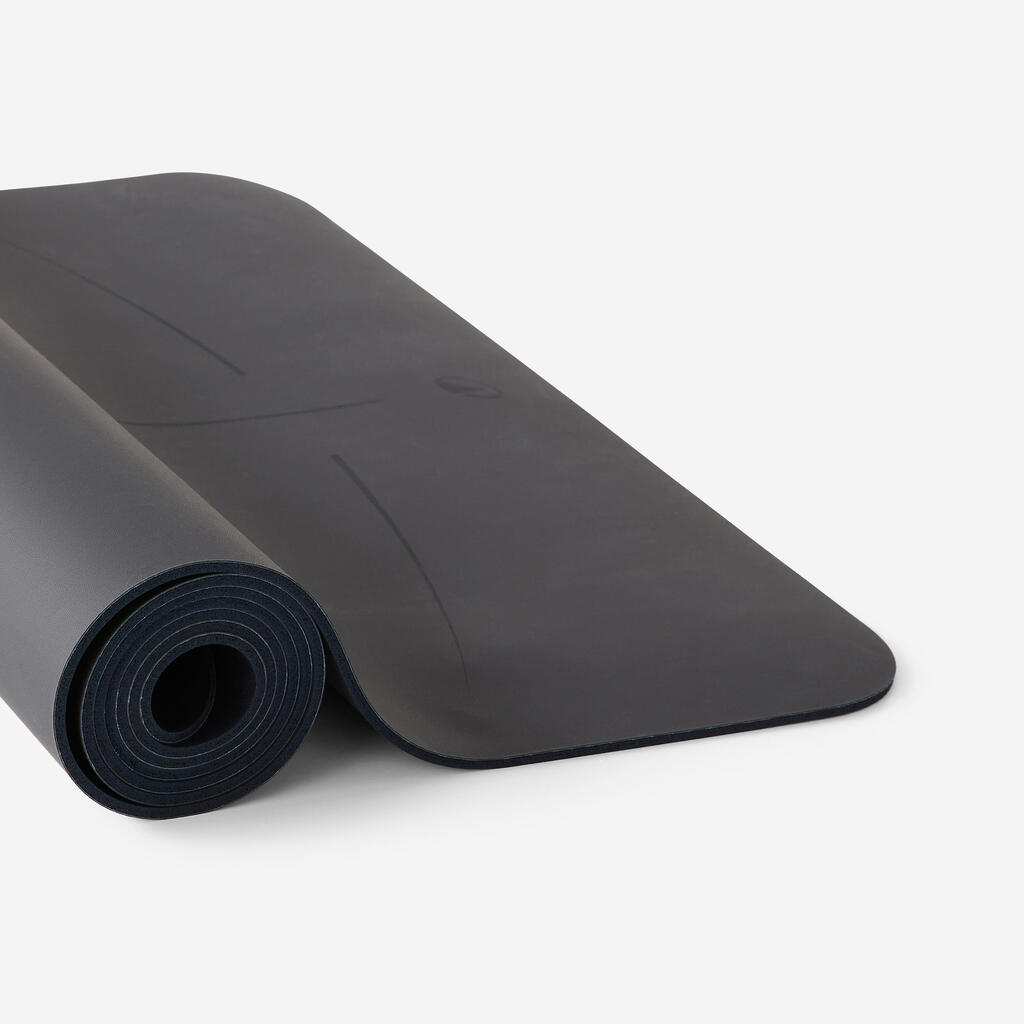 Crna prostirka za jogu GRIP+ (185 cm x 65 cm x 4 mm)