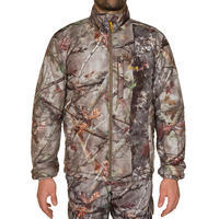 DOWN HUNTING JACKET SILENT WARM 500 FOREST CAMOUFLAGE