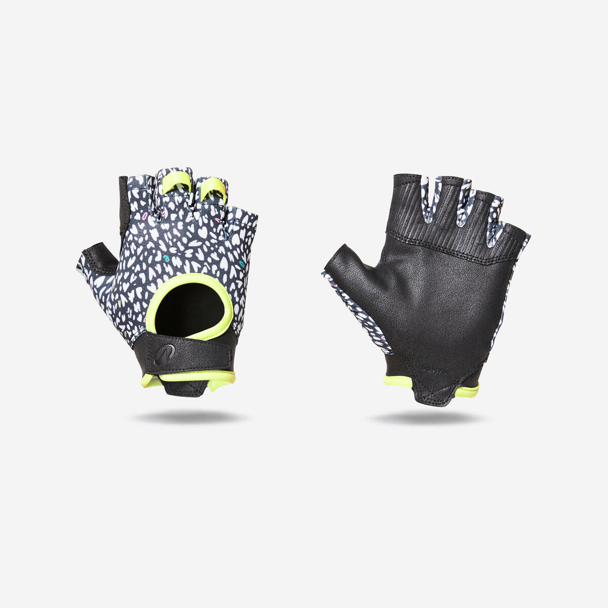 Gants de fitness respirants et résistants, jaune et noir