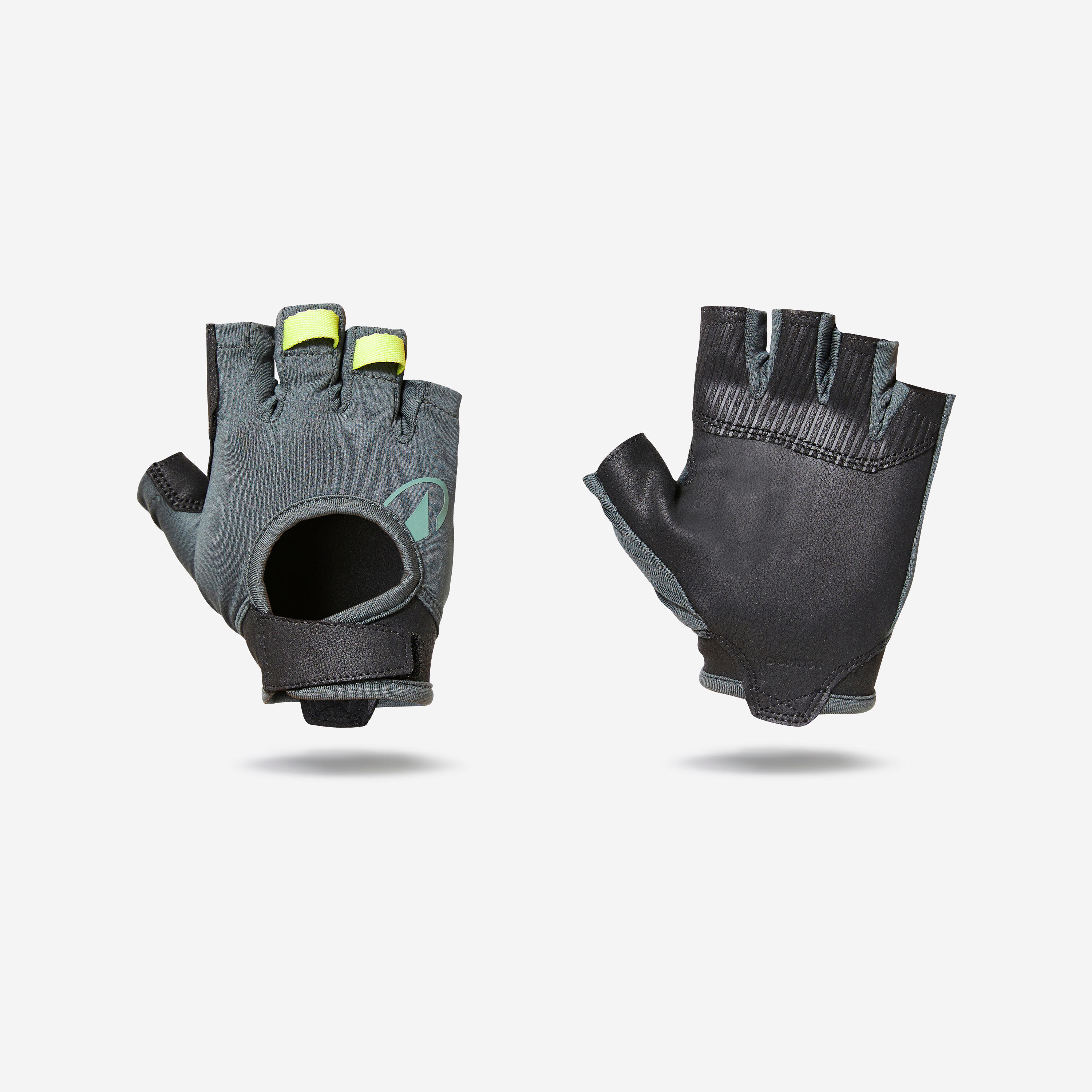 Weightlifting gloves, breathable and durable, dark green and black