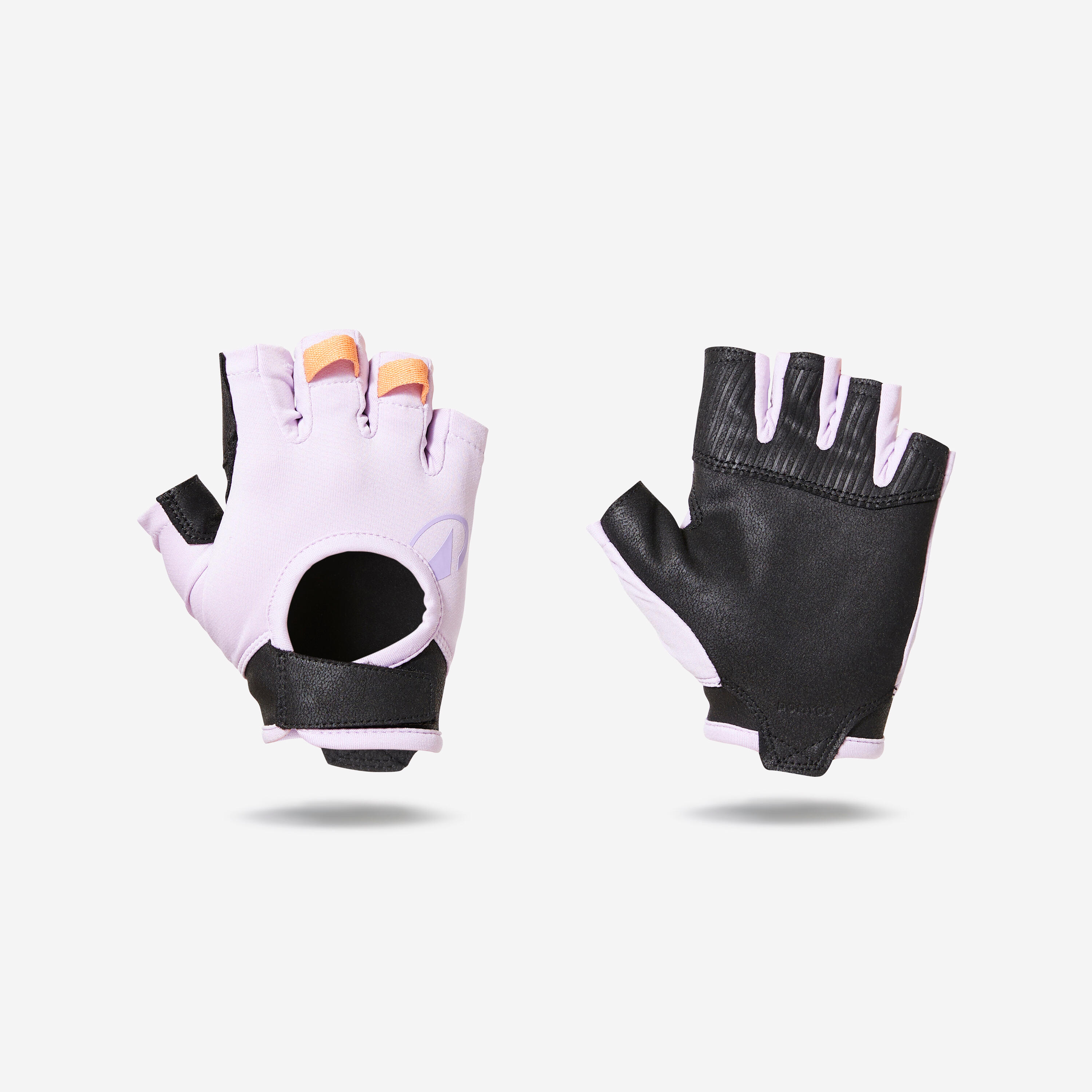 Breathable and durable weight training gloves, purple and black