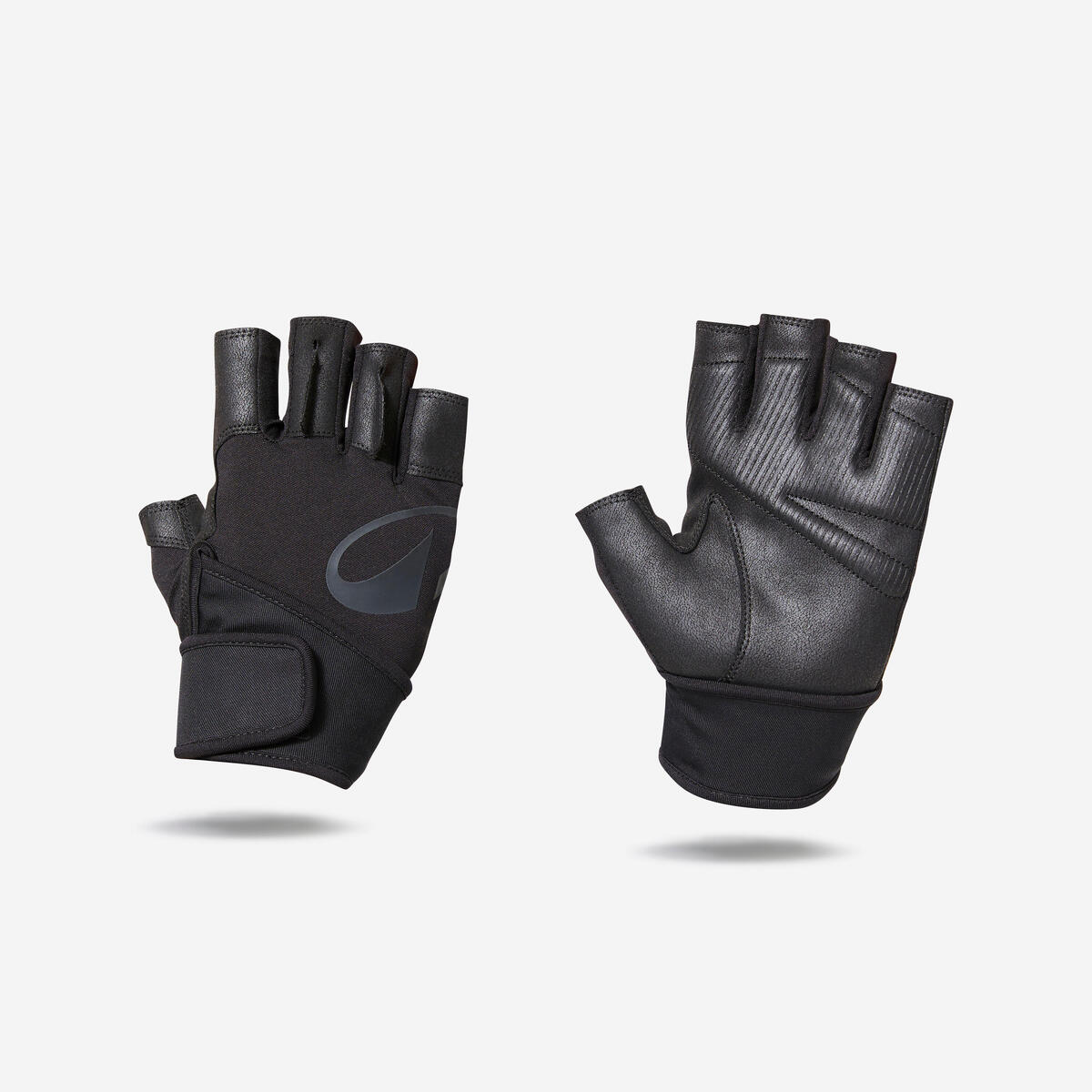 Gants de musculation support poignets et adhérence, noir