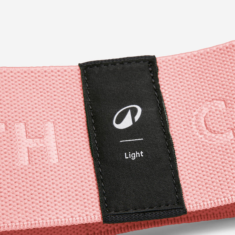 Elástico Têxtil de Fitness para Glúteos Resistência Ligeira Rosa