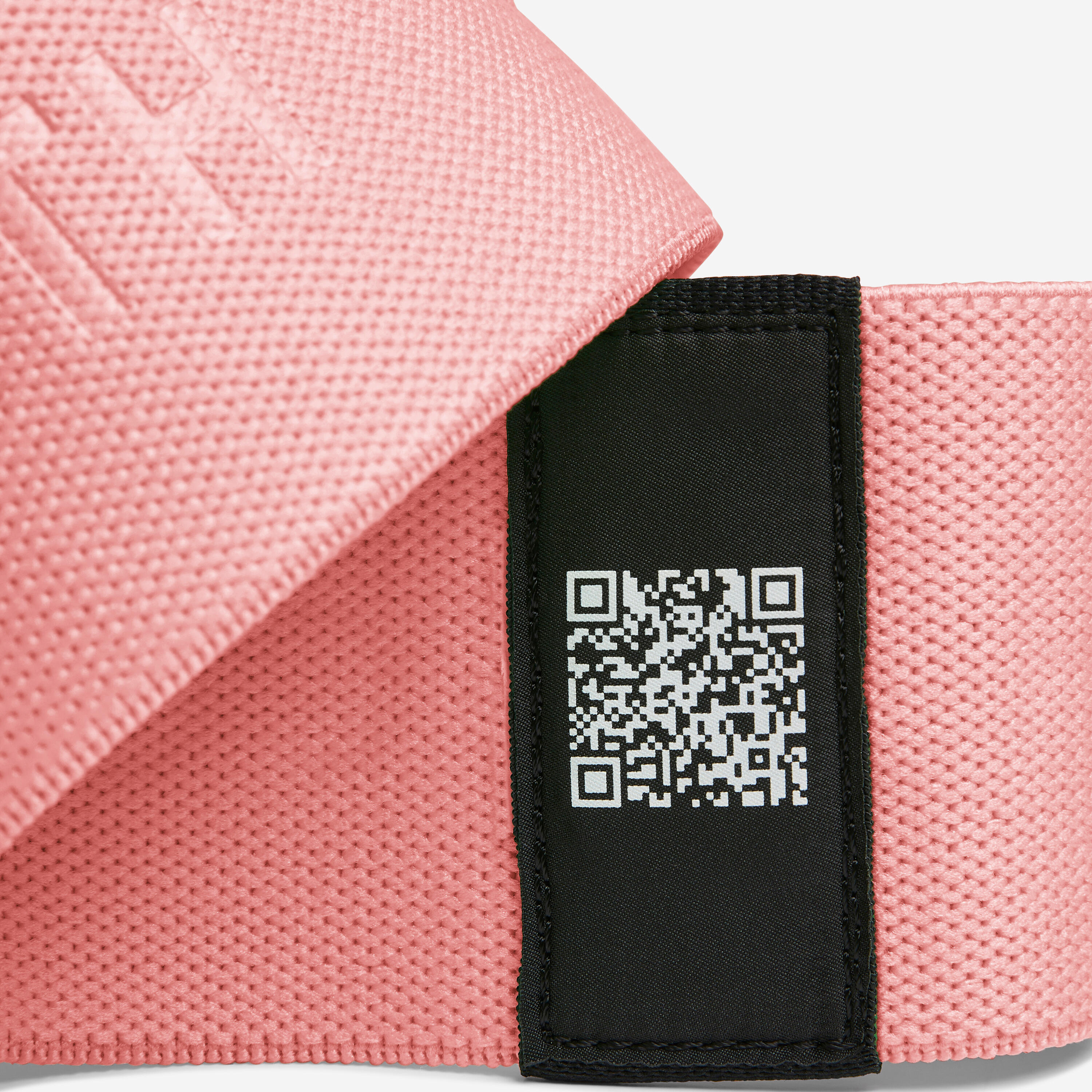 Élastique textile pour fessier de fitness résistance légère, rose 3/3
