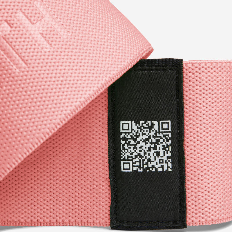 Élastique textile pour fessier de fitness résistance légère, rose