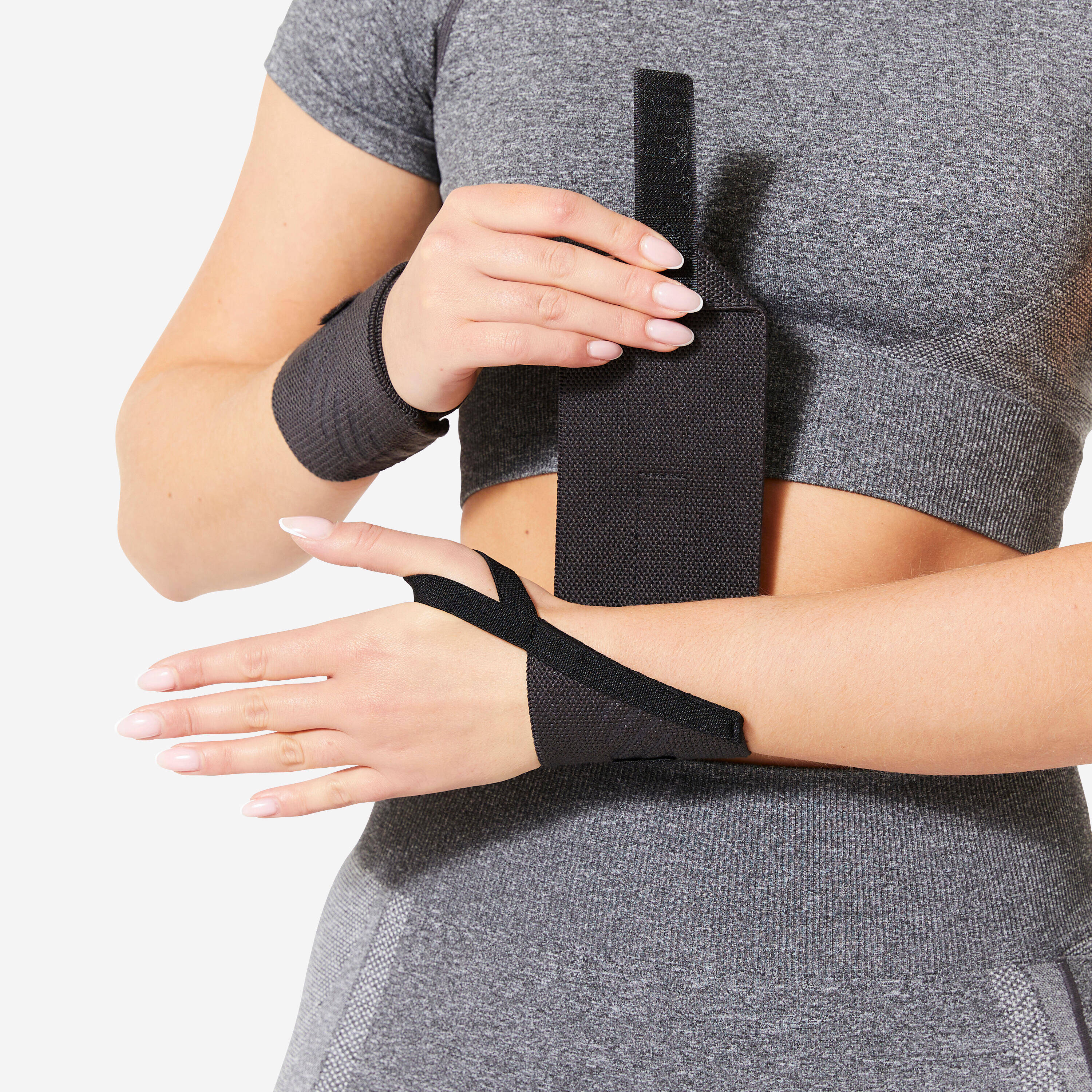 Weight Training Wrist Strap - Carbon Grey -  2