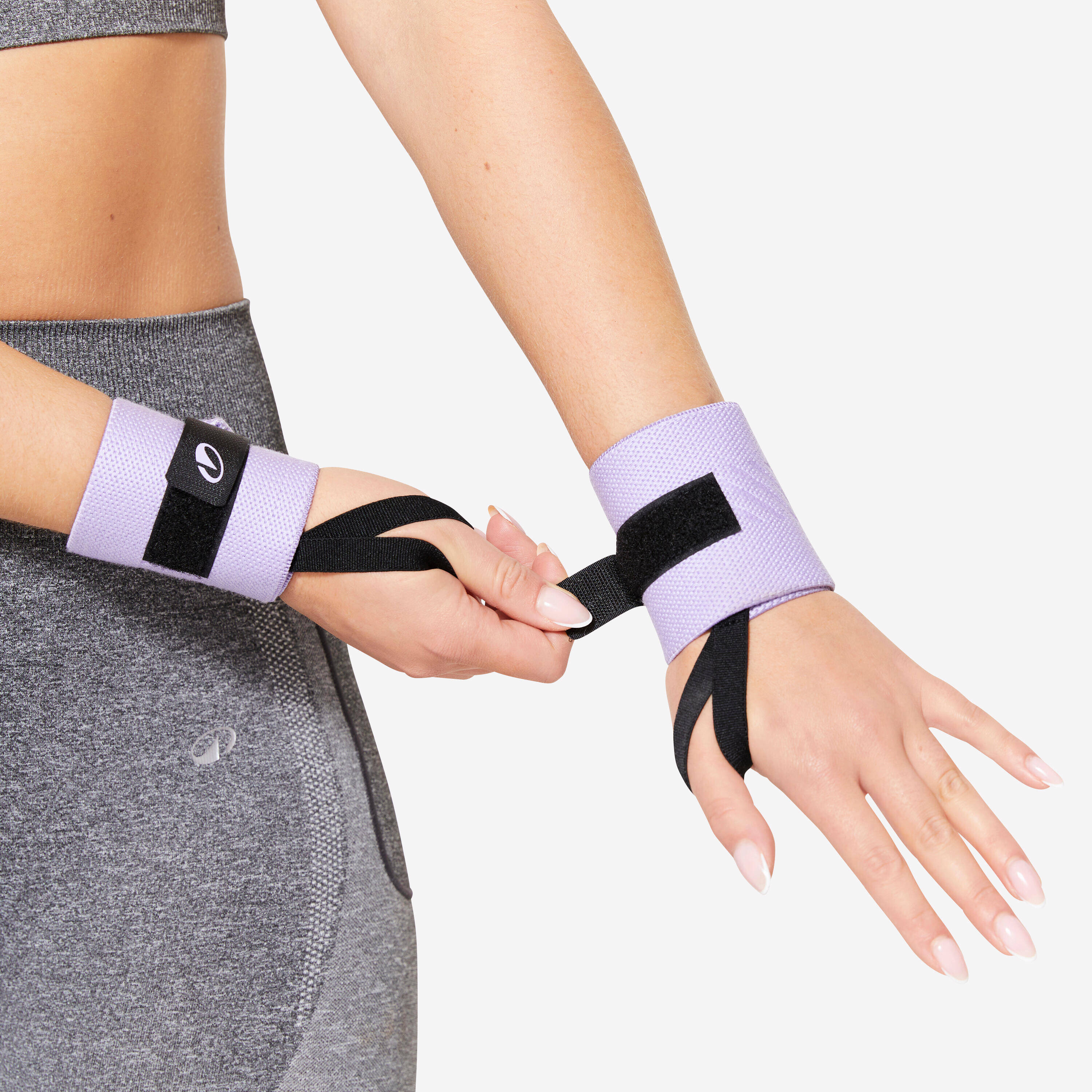 Weight Training Wrist Straps - Lavender Purple -  3