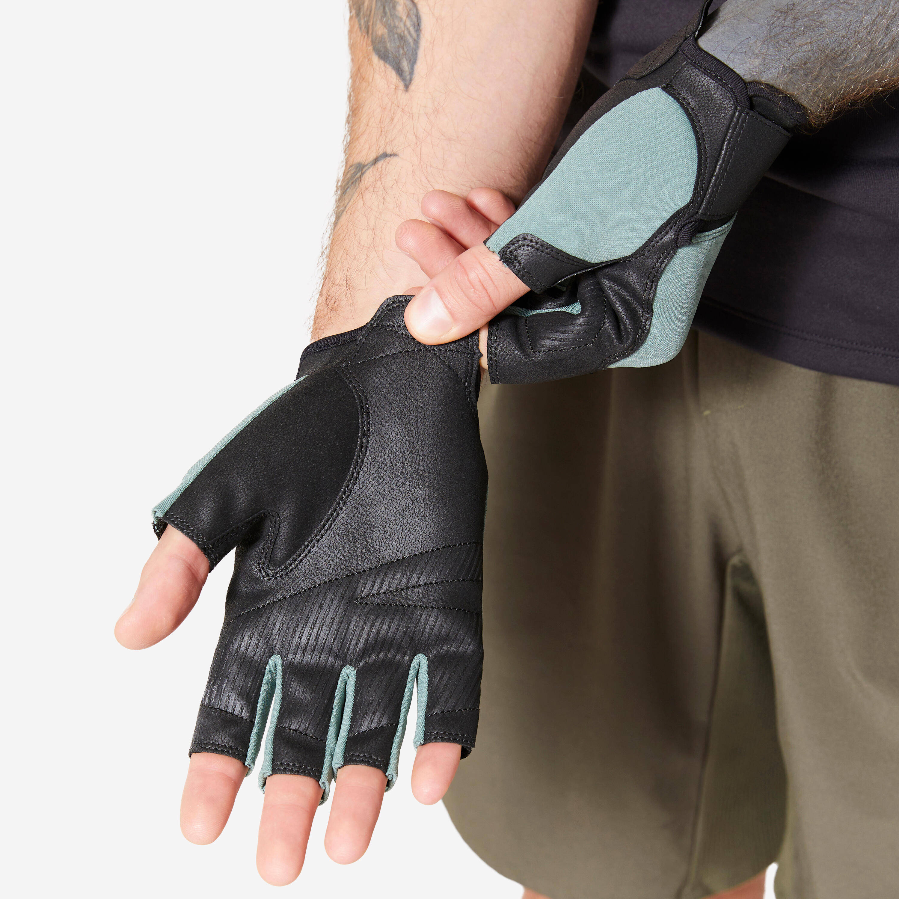 Weight Training Durable Gloves - Eucalyptus Green -  4