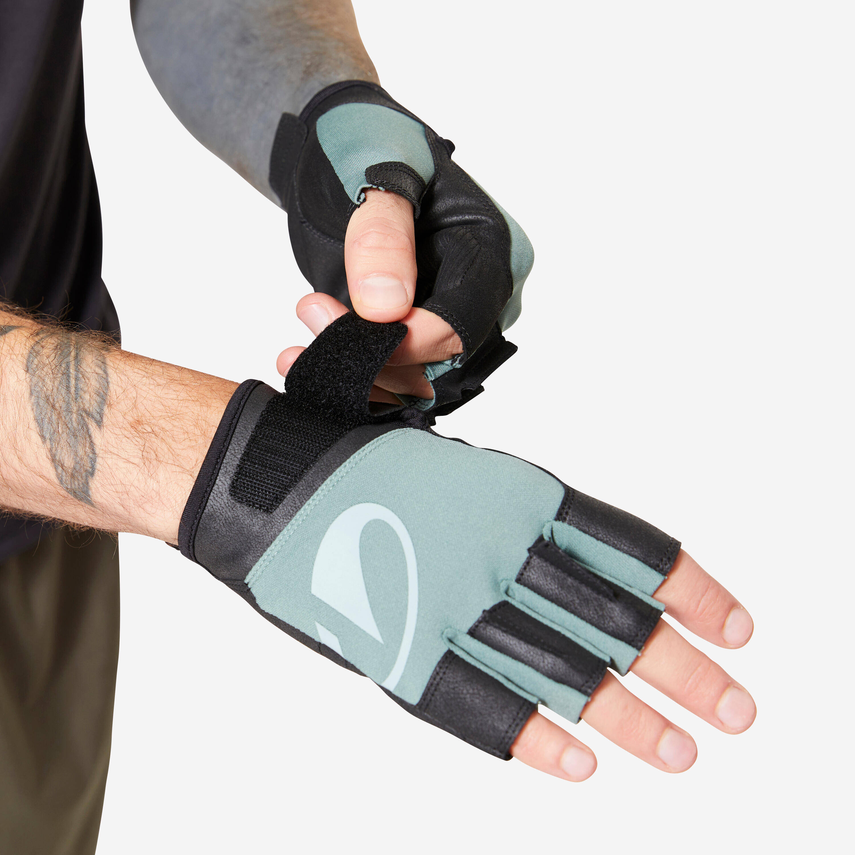 Weight Training Durable Gloves - Eucalyptus Green -  2