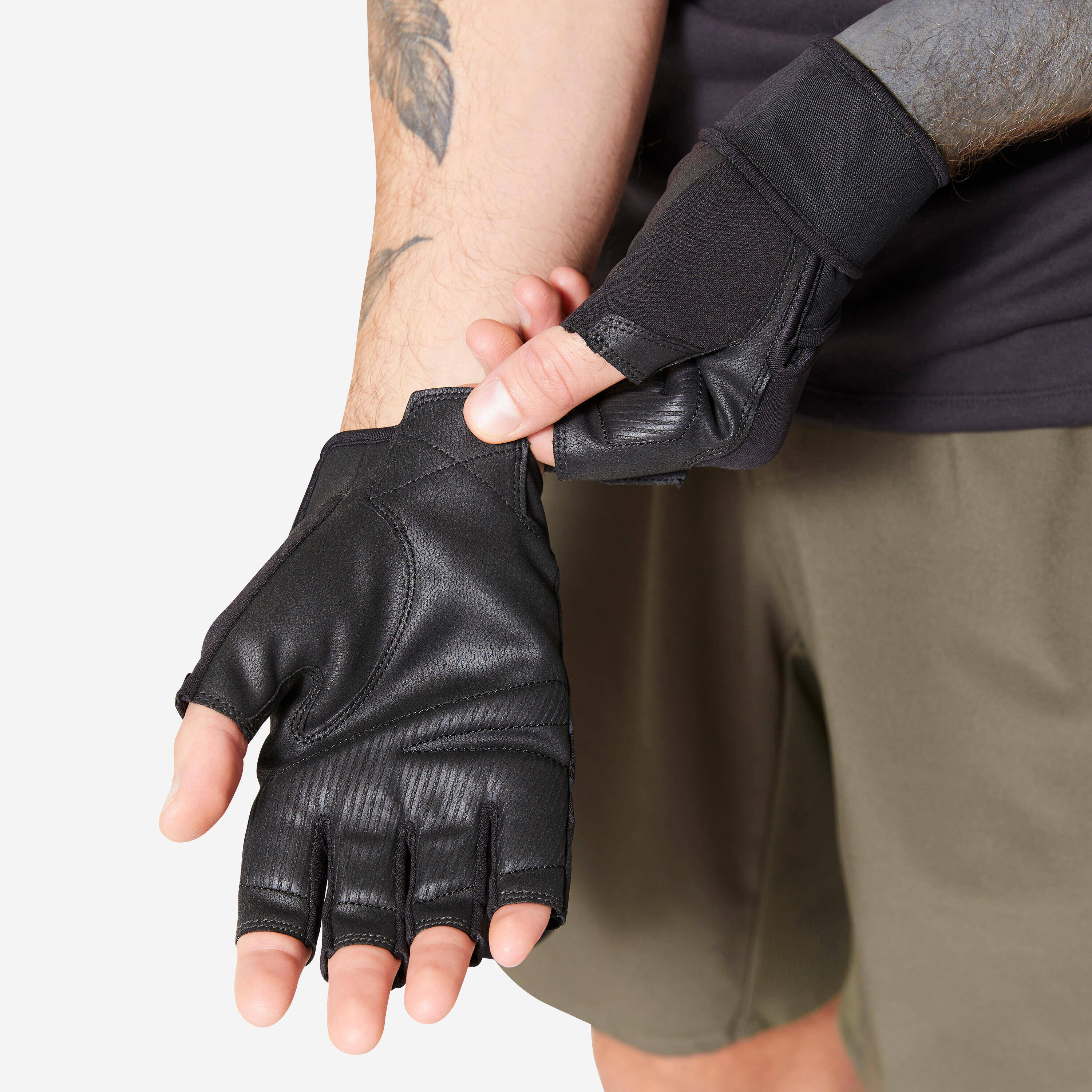 Weight Training Gloves Wrist Support and Grip - Black -  5