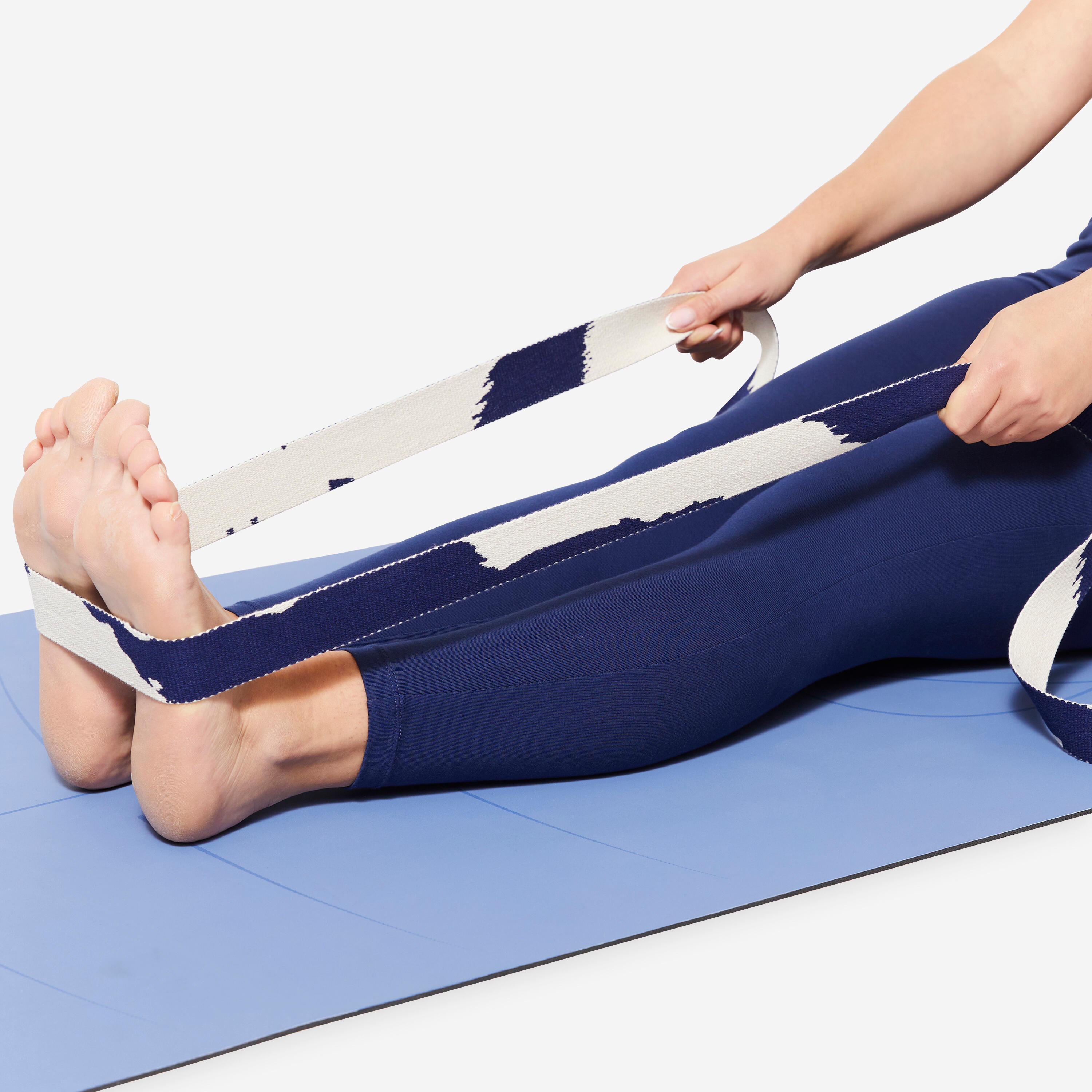 Sangle De Transport Pour Tapis De Yoga - Ajustable, En Coton/polyester (150 Cm) - Pour Porter Et Ranger Facilement Votre Tapis (bleu Clair)