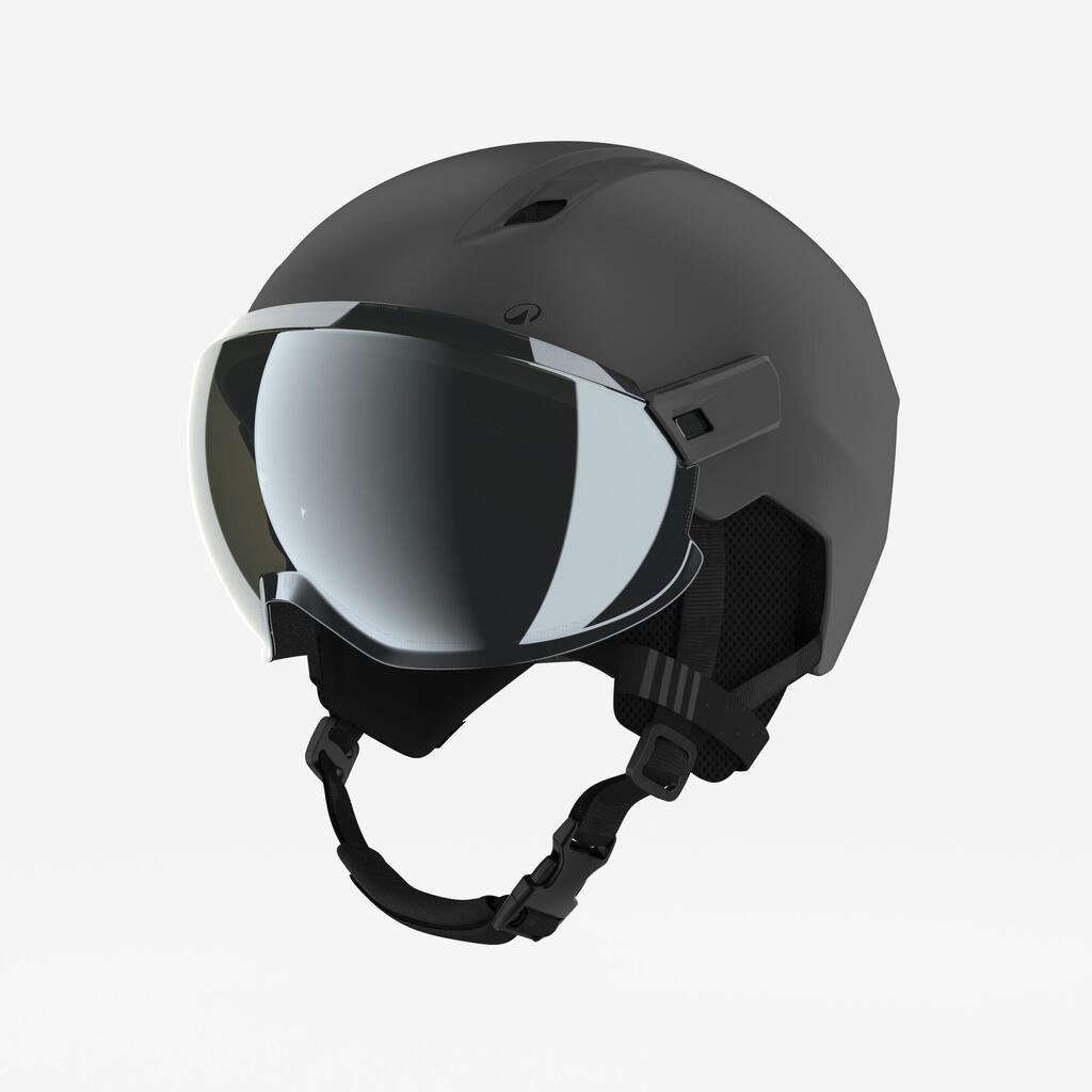 PST 550 Adult ski helmet with visor - dark grey 