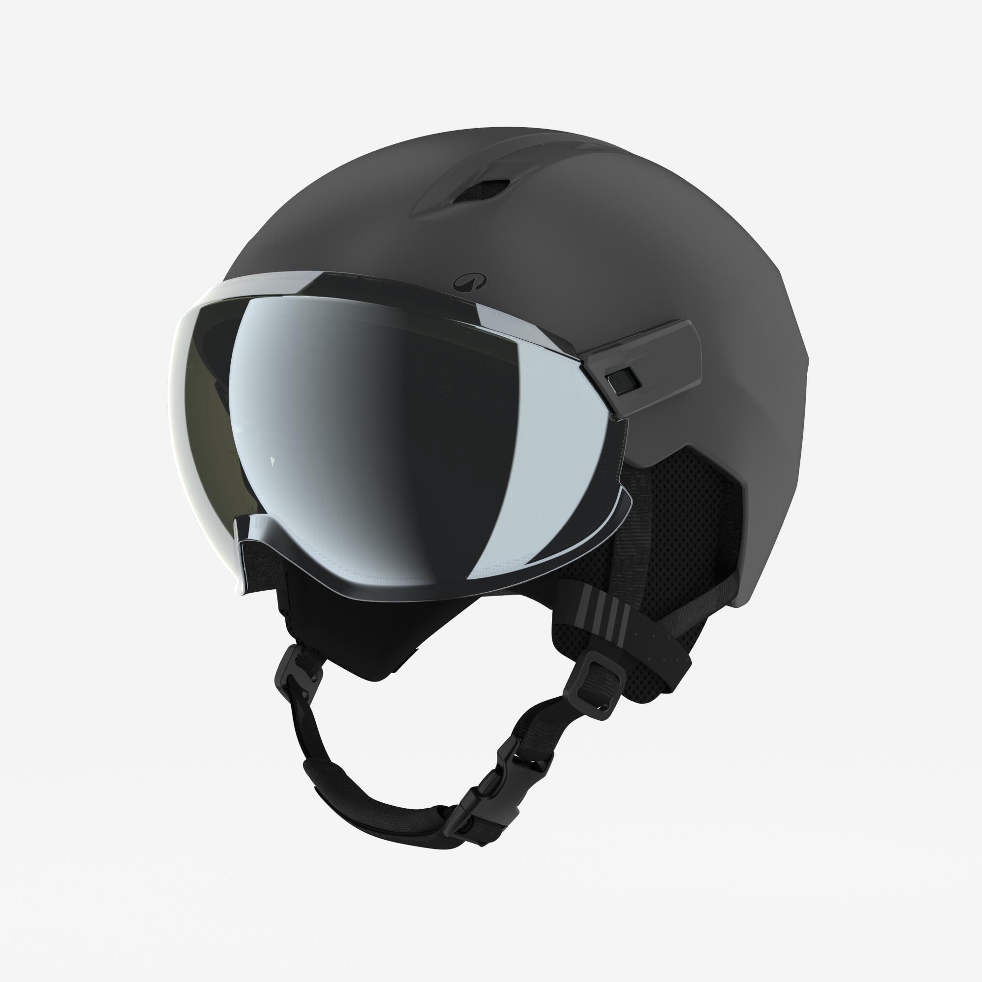 WEDZE Second Life - PST 550 Adult ski helmet with visor - dark grey  - VERY GOOD