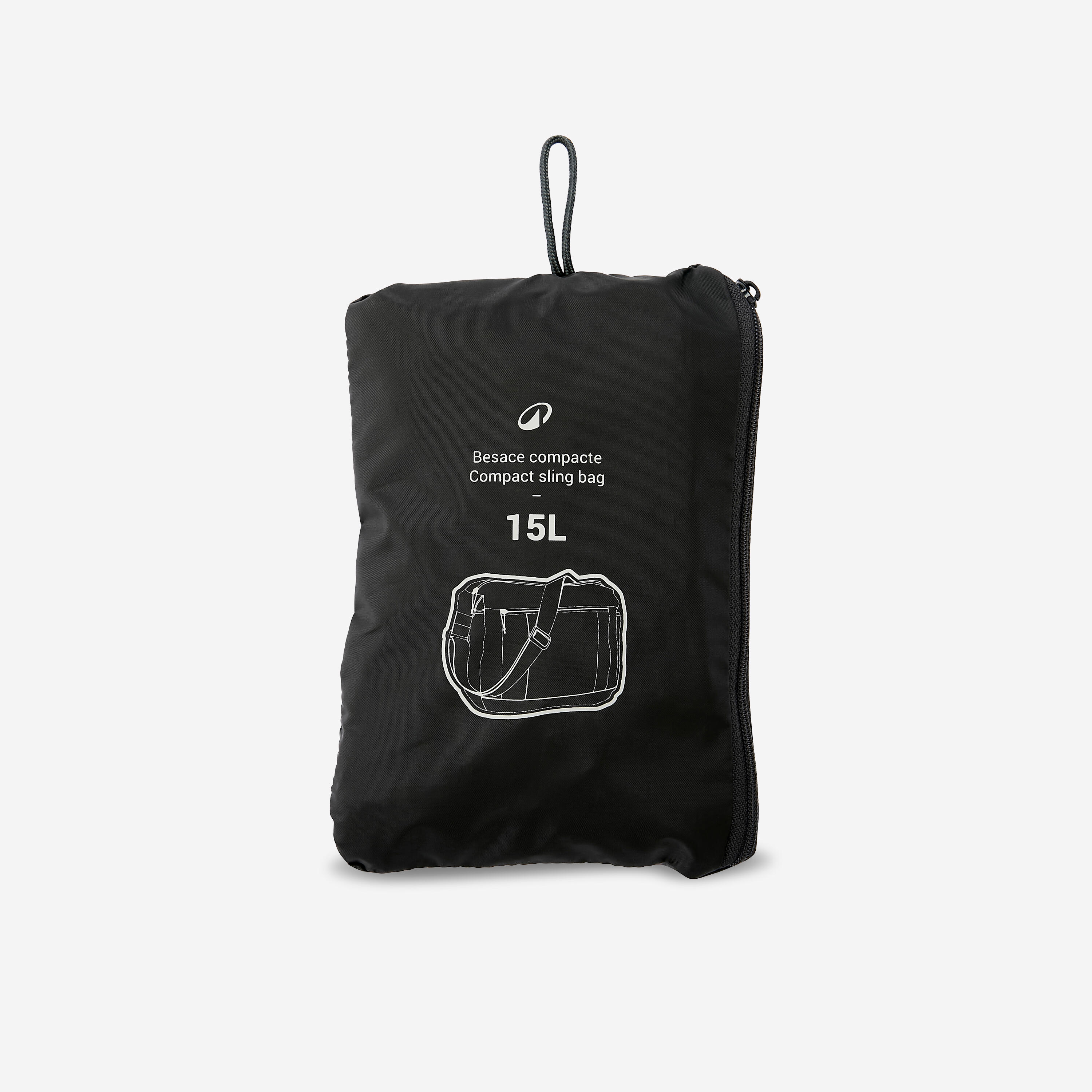 Compact Hiking Pouch 15 L - Black - FORCLAZ