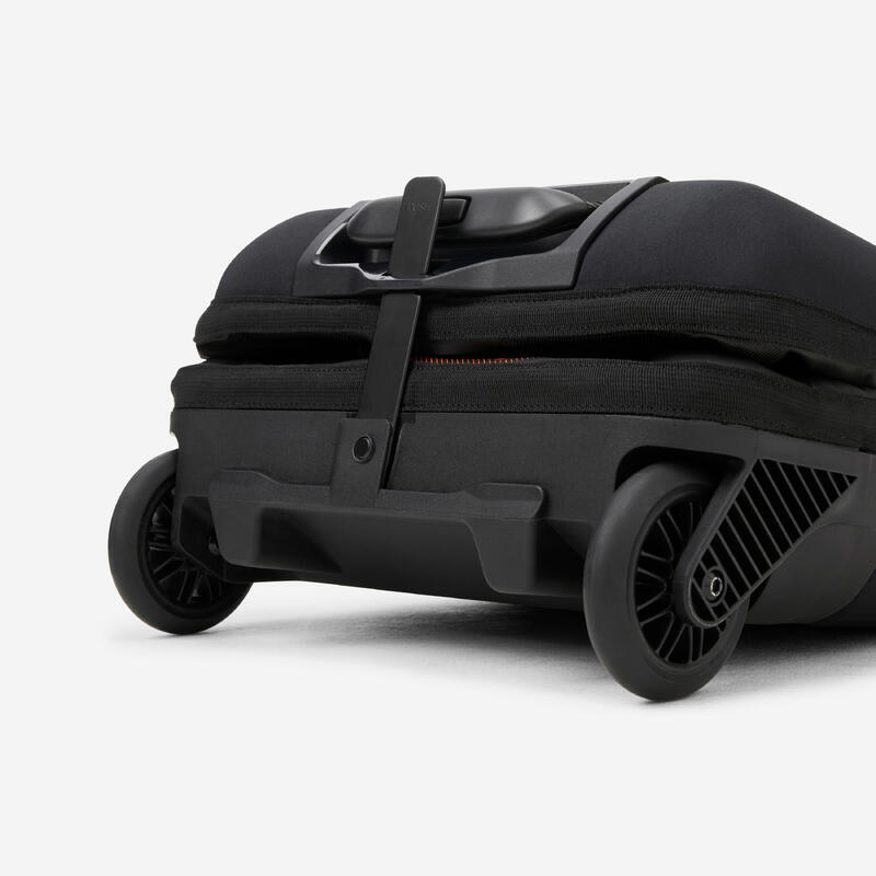 Valise pliable 85L noire Spacesaver, sac de voyage à roulettes