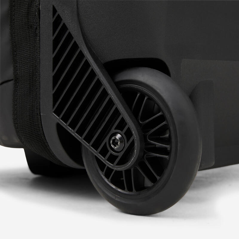 Valise pliable 85L noire Spacesaver, sac de voyage à roulettes