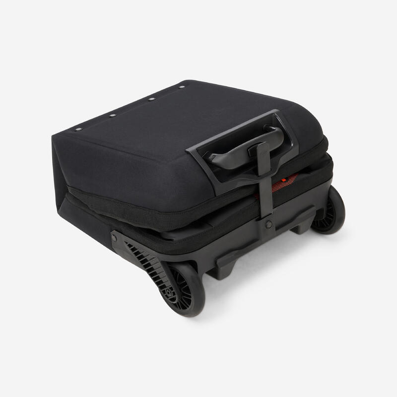 Valise pliable 85L noire Spacesaver, sac de voyage à roulettes