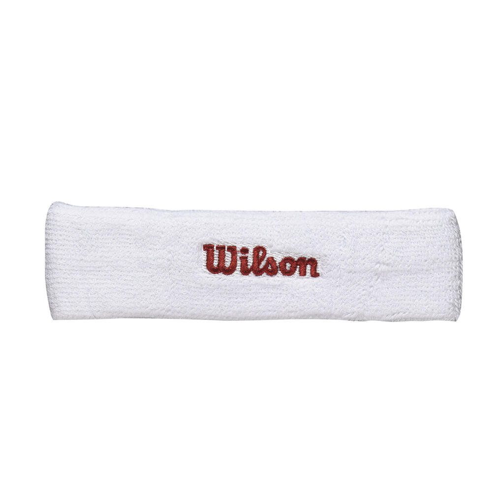 Banda de tennis para el cabello Wilson blanca