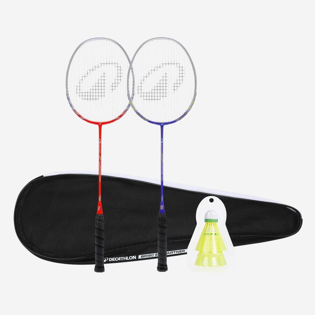 Lot Raquette De Badminton Adulte BR 190 Partner - Bleu/Rouge