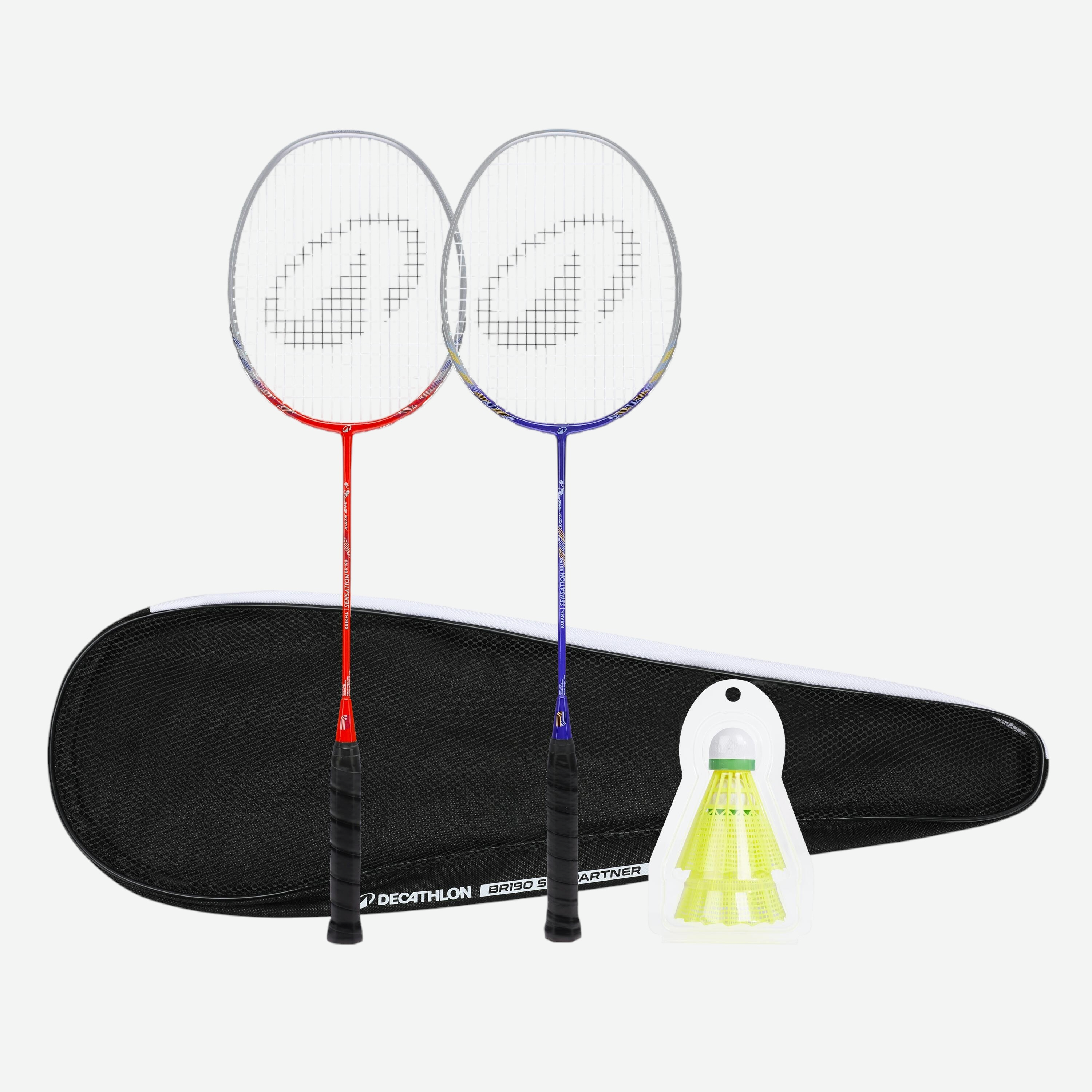 Lot raquette de badminton adulte br 190 partner - bleu/rouge - Badminton - PERFLY- Clubs - Entreprises - Collectivités - Associations