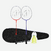 Lot Raquette De Badminton Adulte BR 190 Partner - Bleu/Rouge