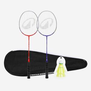 RAQUETA DE BÁDMINTON ADULTO BR 190 CONJUNTO PARTNER AZUL ROJO