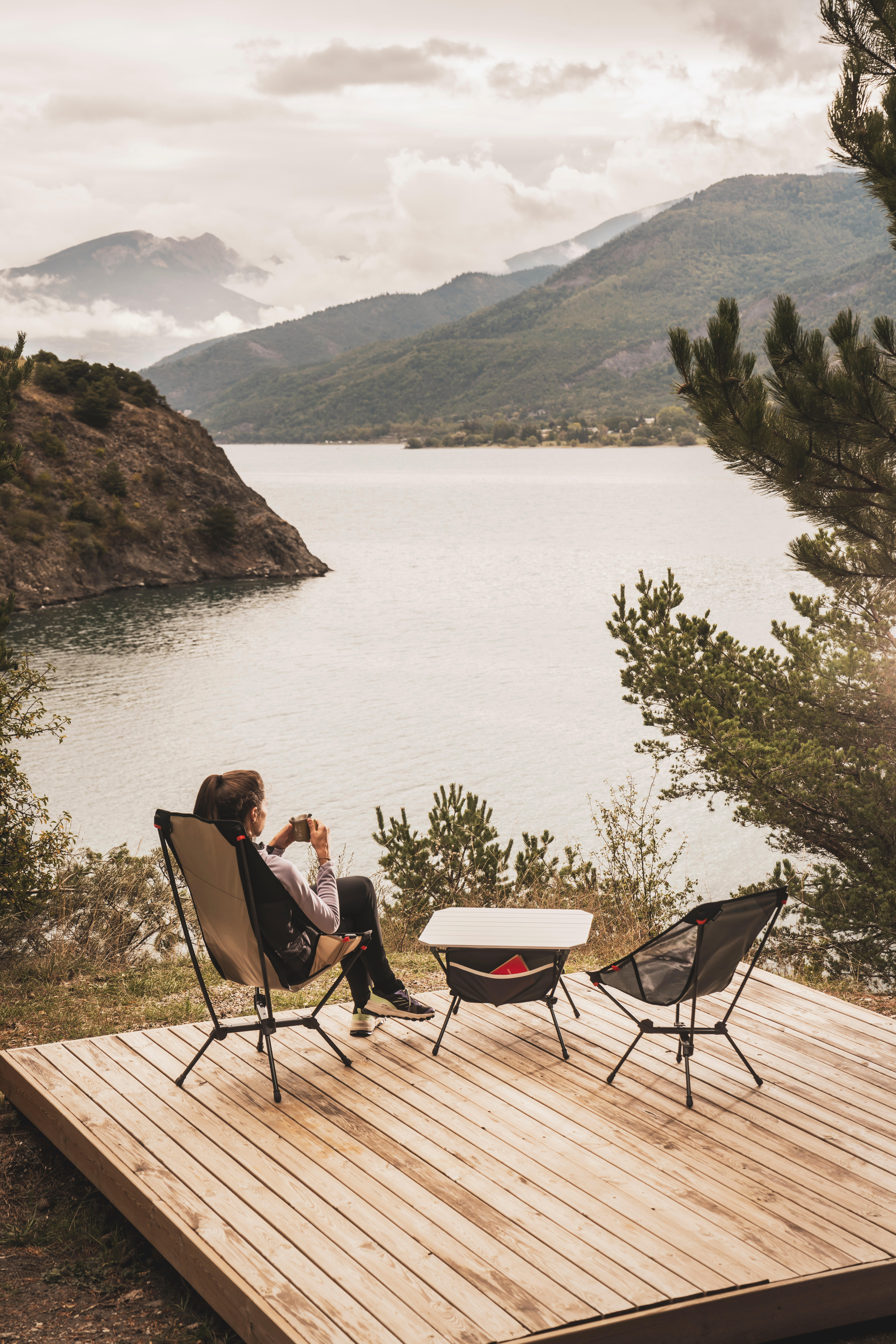 Chaise de camping basse pliante, MH 500 - QUECHUA
