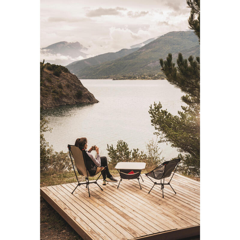 Silla baja de camping plegable y compacta Quechua MH500