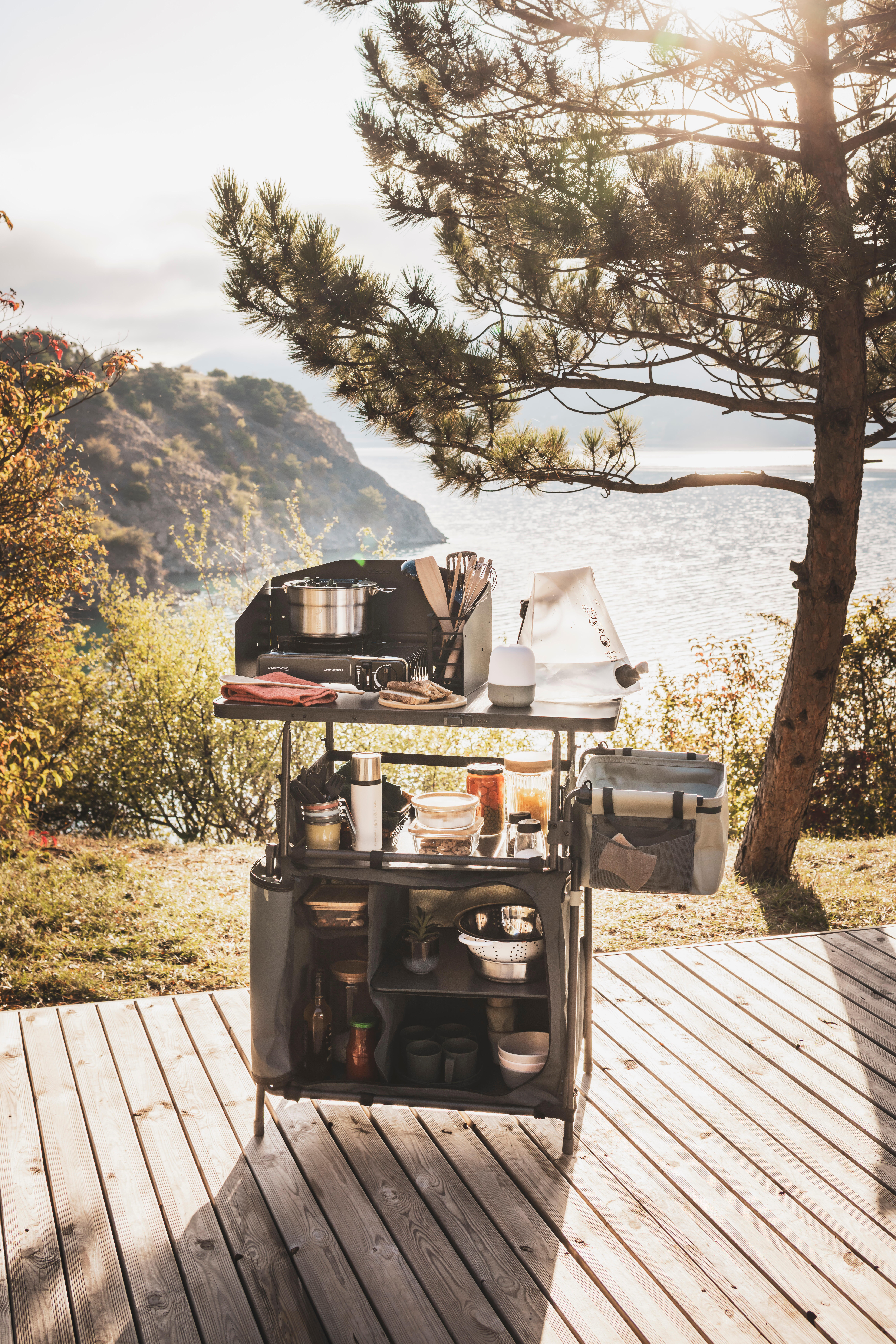 Camping Kitchen Unit Large - Folding and Compact - QUECHUA