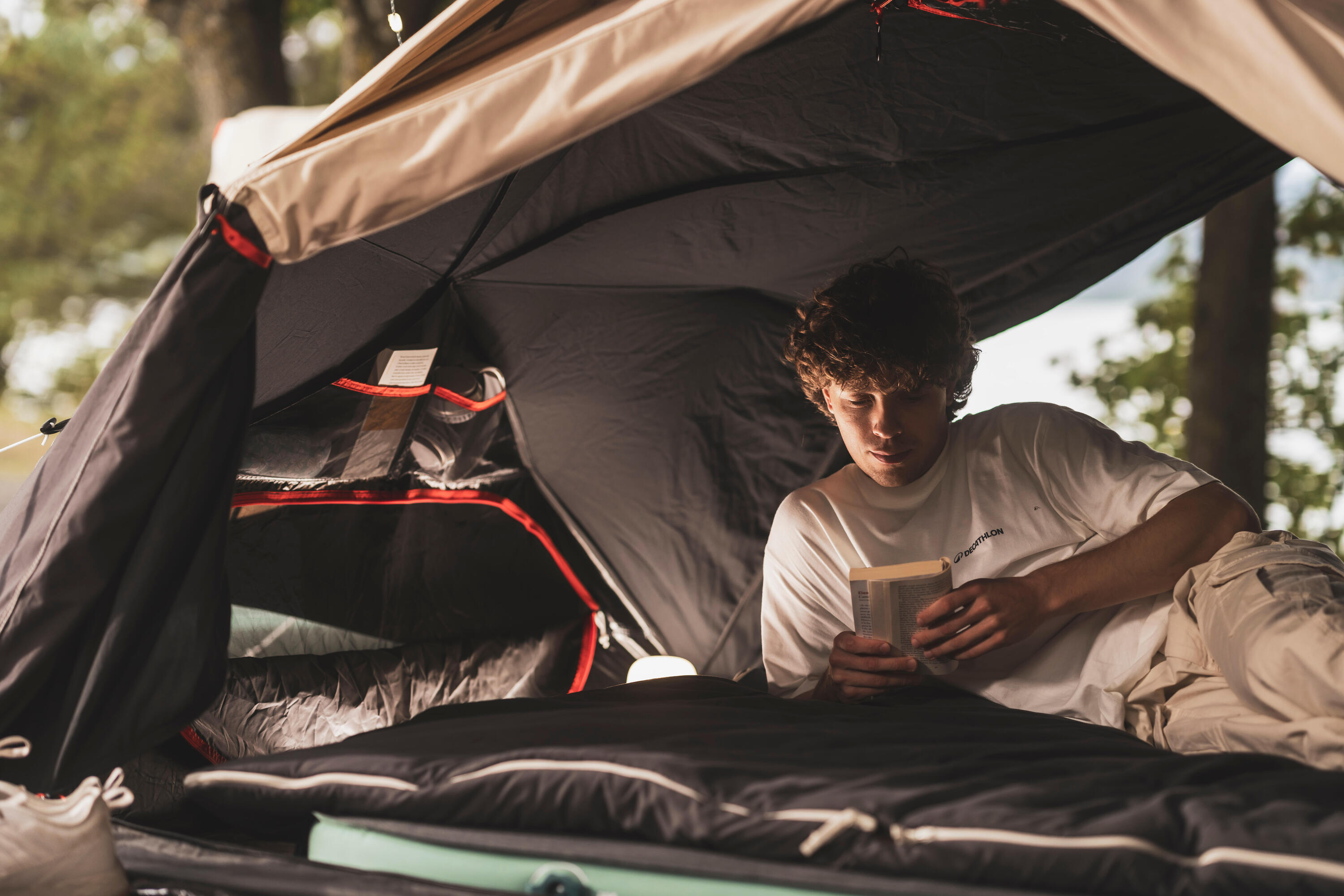 Tente de camping Polycoton 3 places, 2 Seconds Easy 13/15