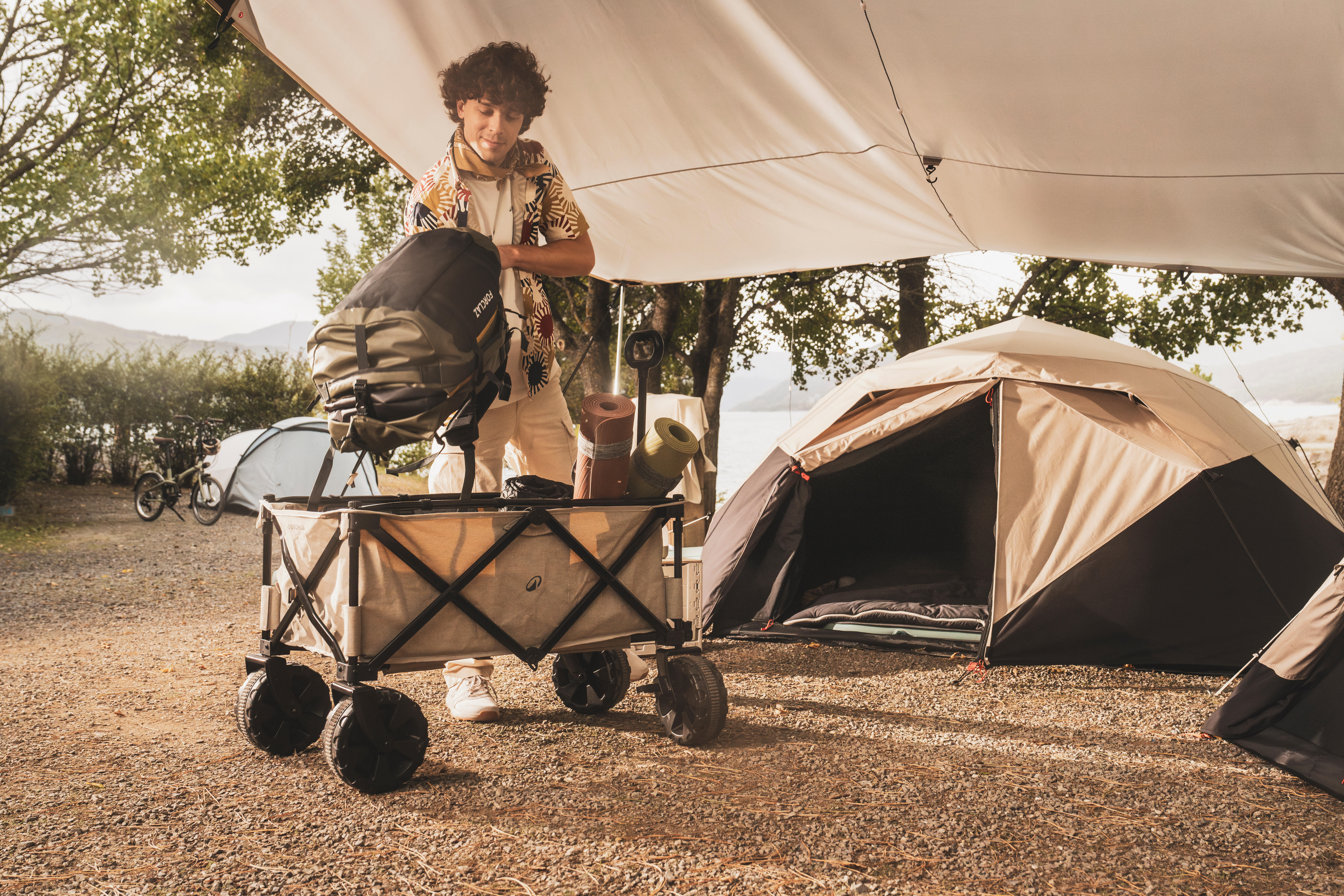Chariot pliable de transport de camping - Trolley All-Road - QUECHUA
