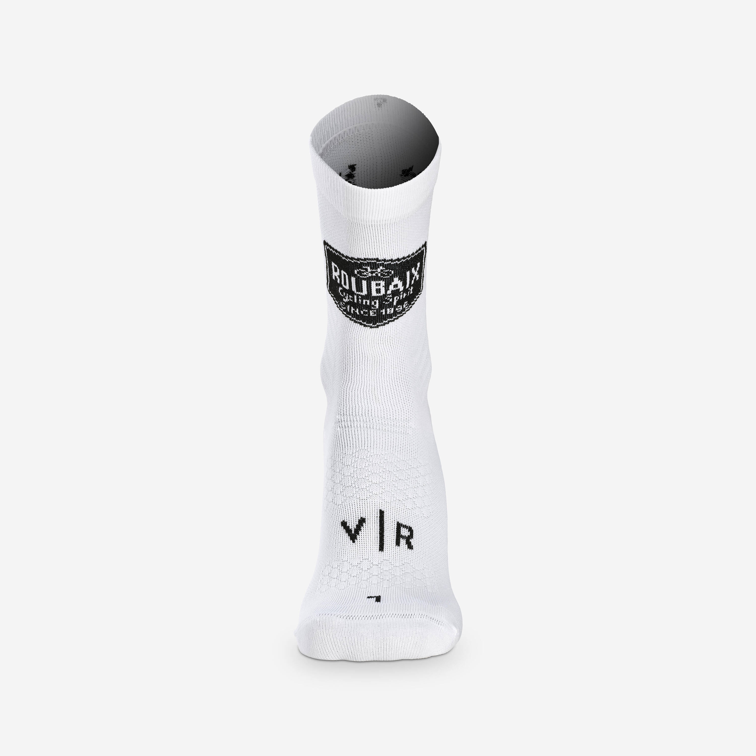 Unisex Cycling Socks Van Rysel Roubaix Team - White -  5