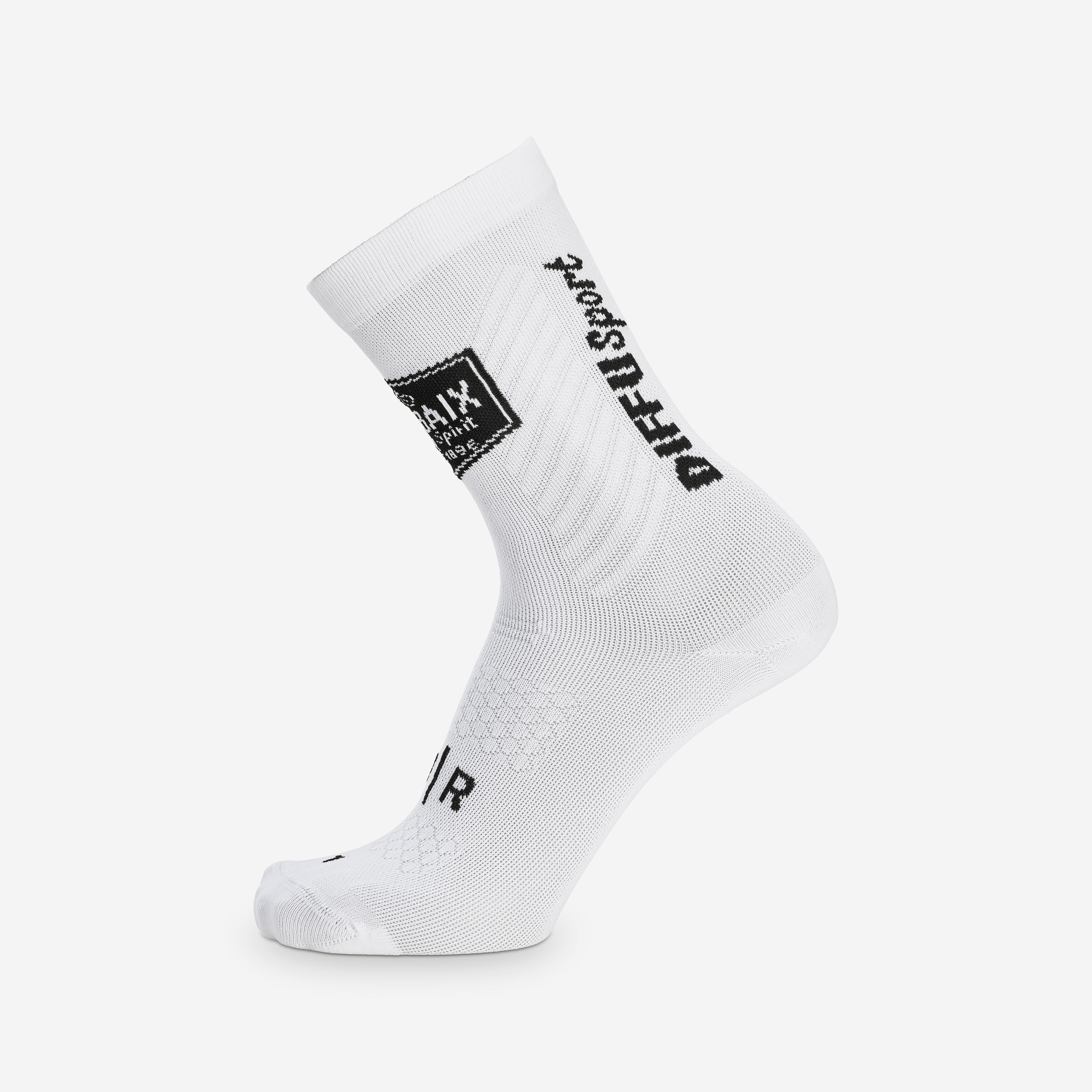 Unisex Cycling Socks Van Rysel Roubaix Team - White