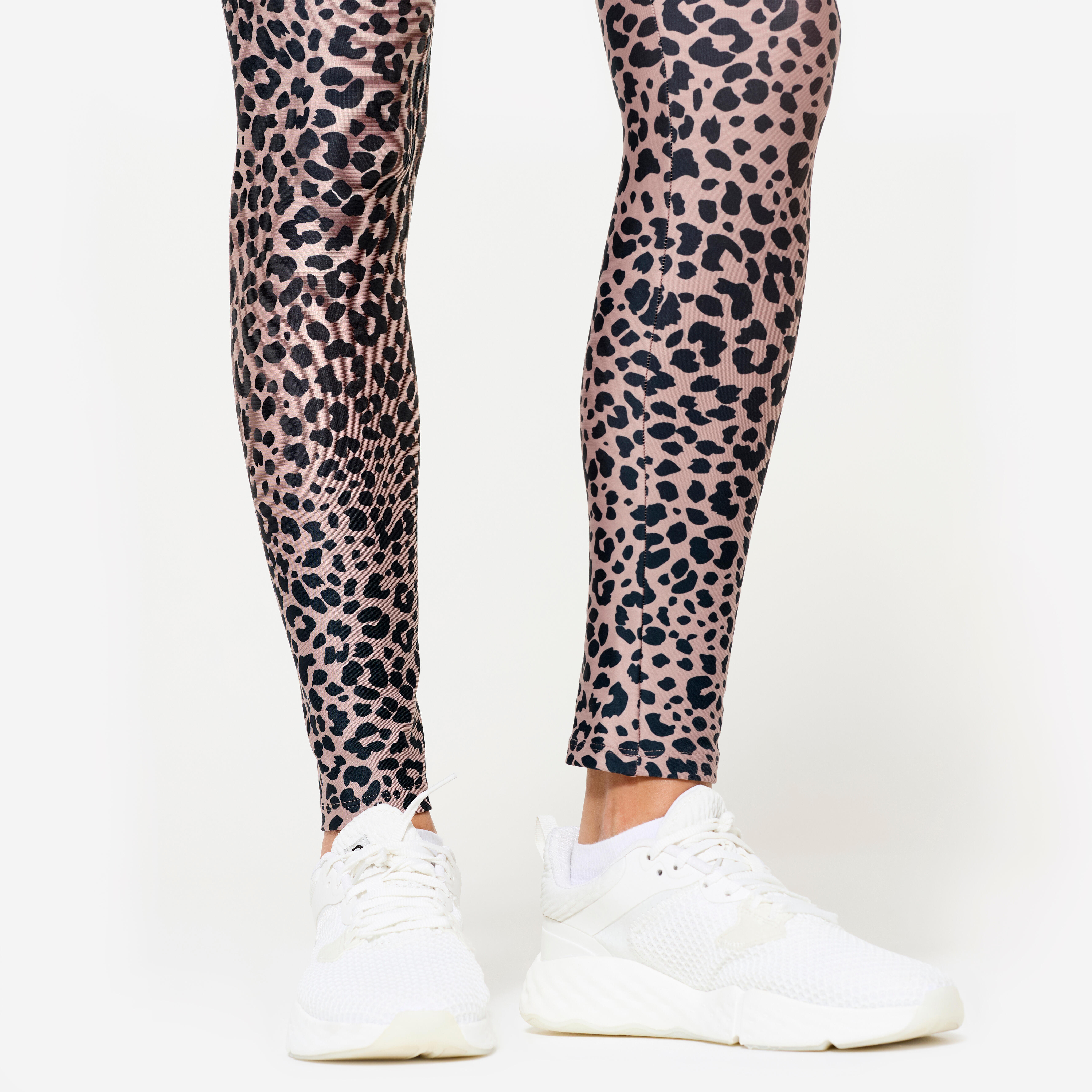 Women’s High-Waisted Leggings with Leopard Print – FTI 100 - DOMYOS