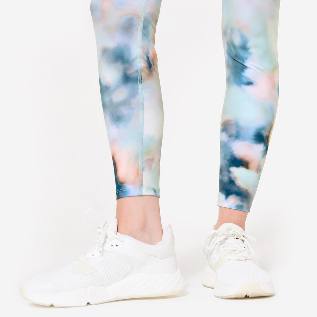 Legging taille haute fitness cardio femme imprimé