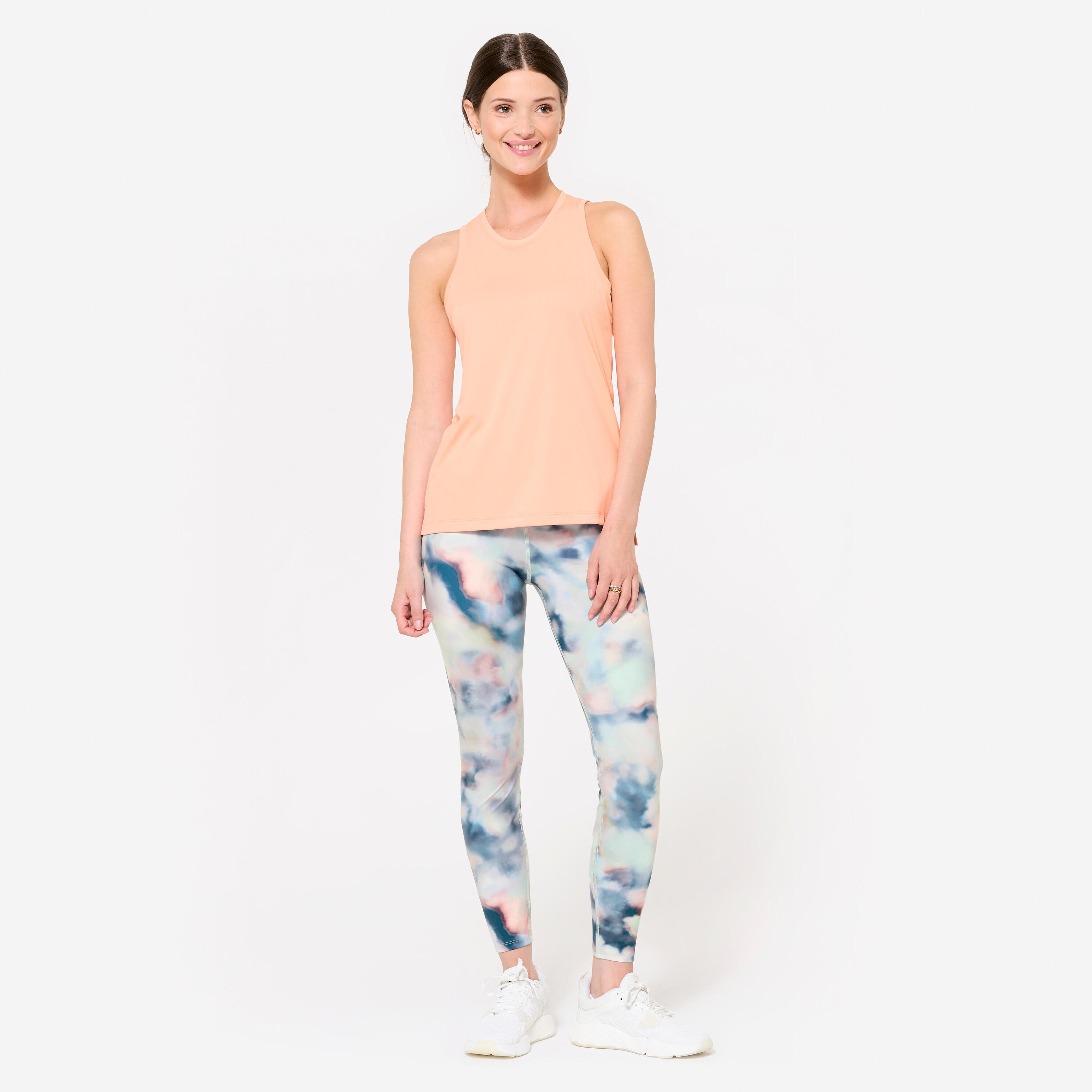 Leggings mit hohem Taillenbund Cardio-Fitness Damen, bedruckt 2/7