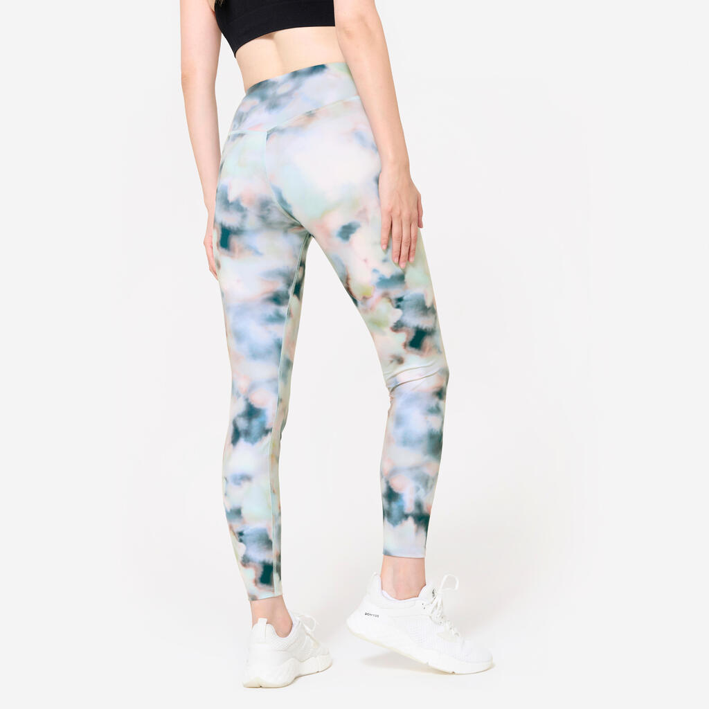 Legging taille haute fitness cardio femme imprimé