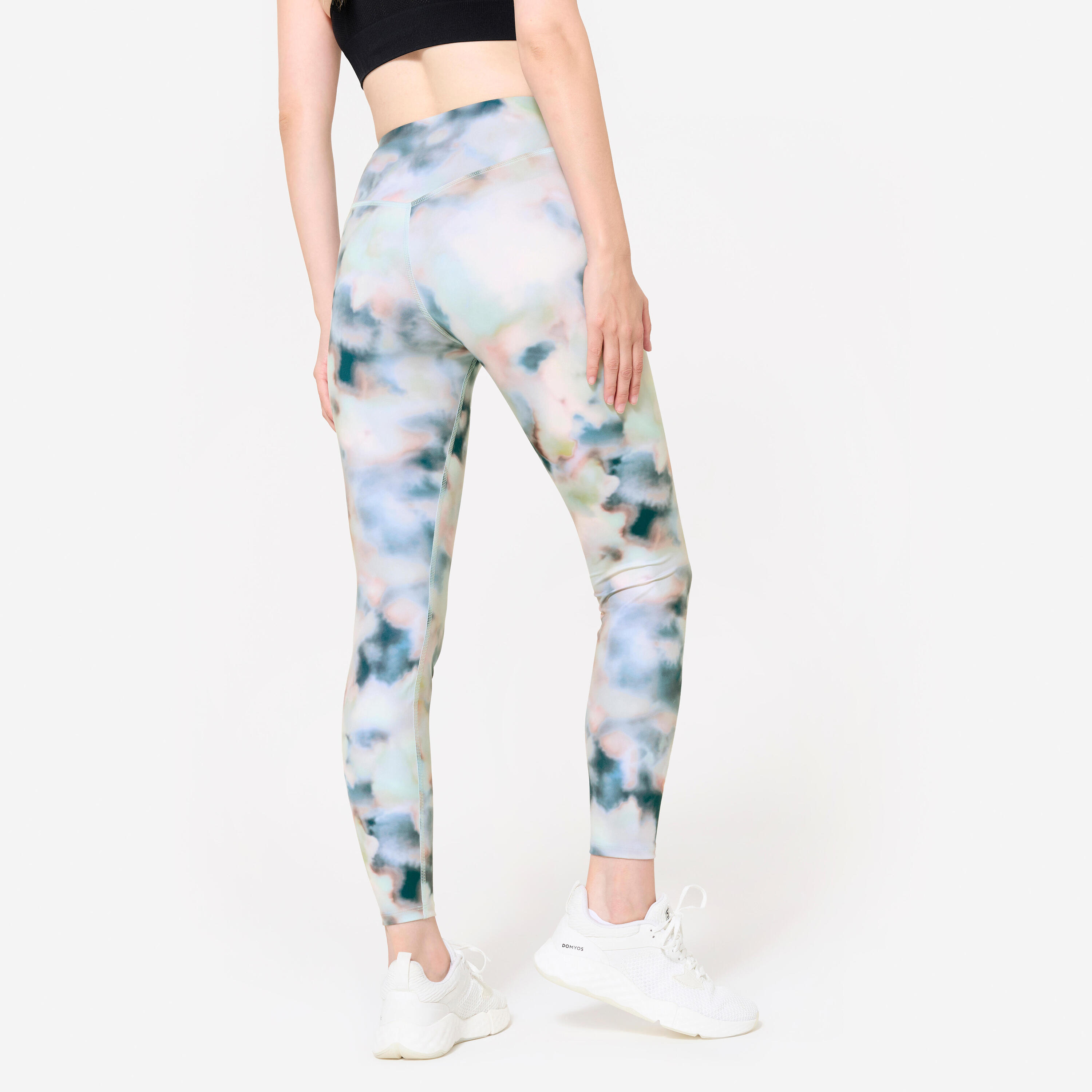 Leggings mit hohem Taillenbund Cardio-Fitness Damen, bedruckt 4/7