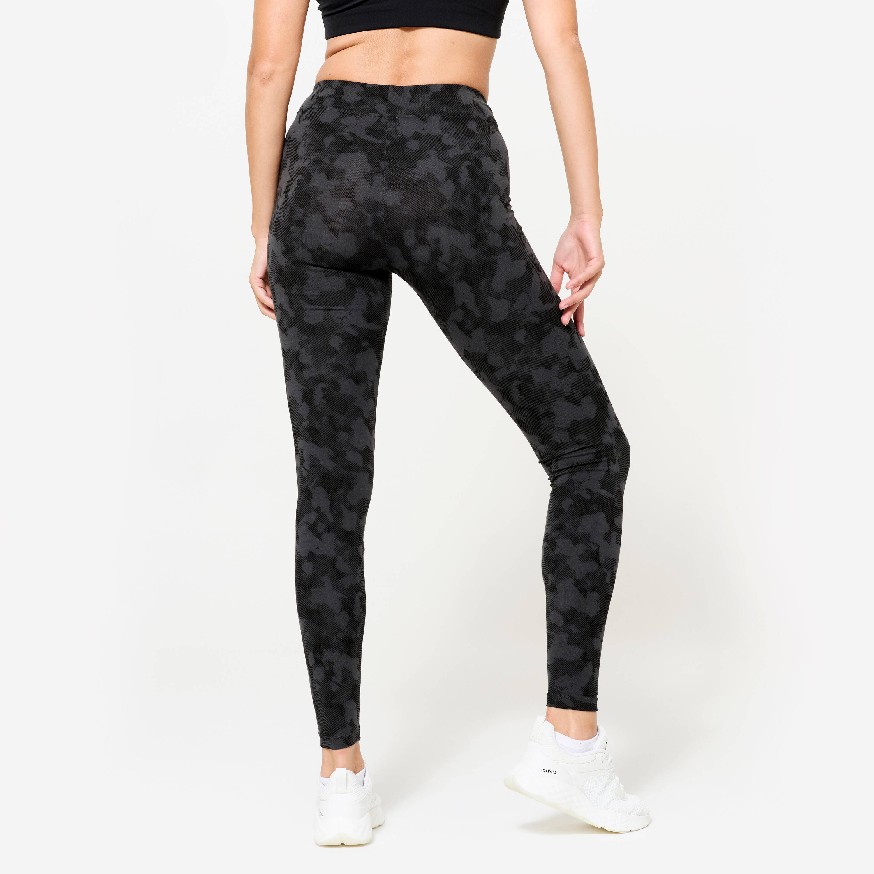 Women's Cotton Fitness Leggings 500 - Slate Grey -  4