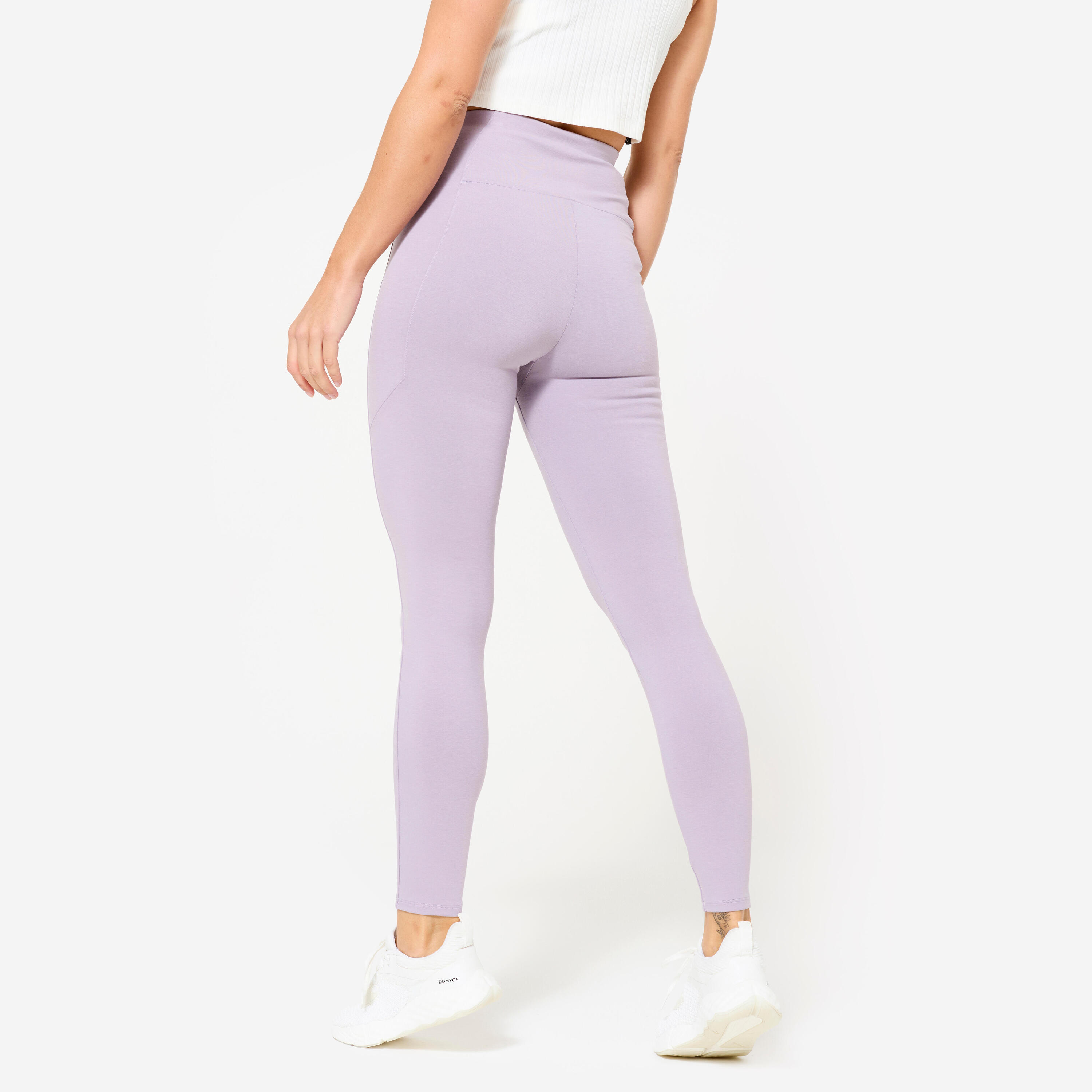 Leggings Damen hohe Taille - rauchlila  4/6